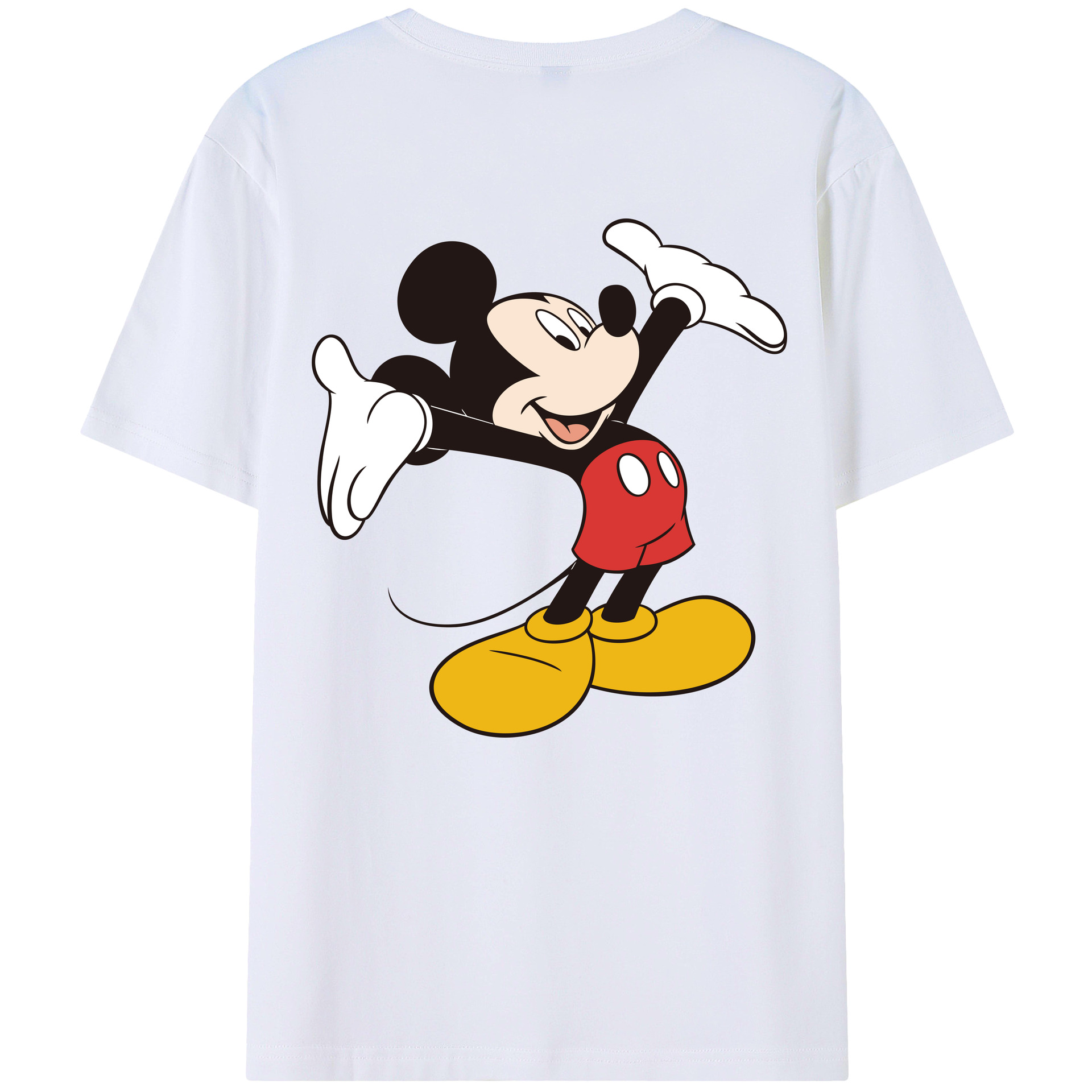 （画像用） ミッキーマウス Mickey Mouse レディース半袖Tシャツ(バックプリント)