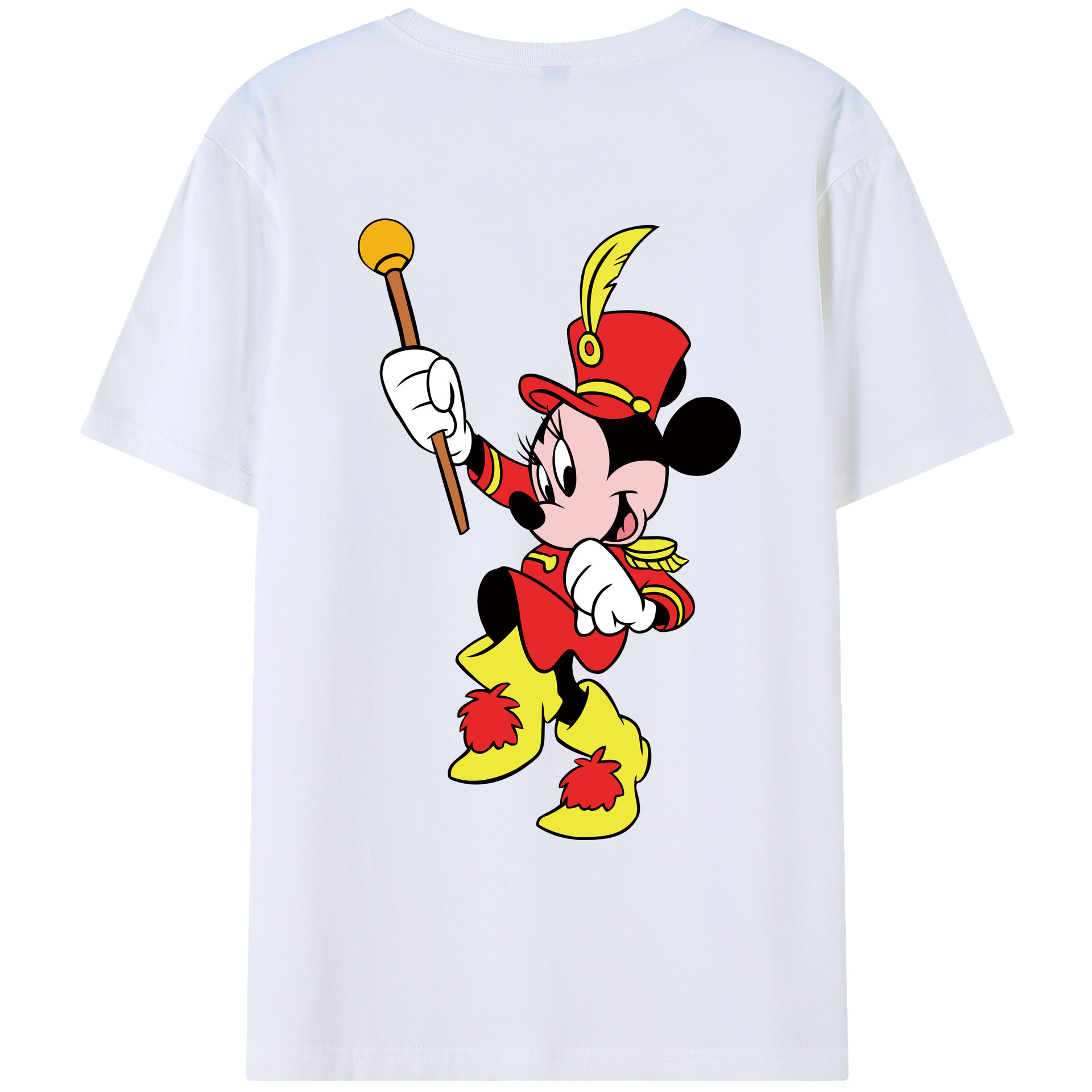 （画像用） ミッキーマウス Mickey Mouse レディース半袖Tシャツ(バックプリント)