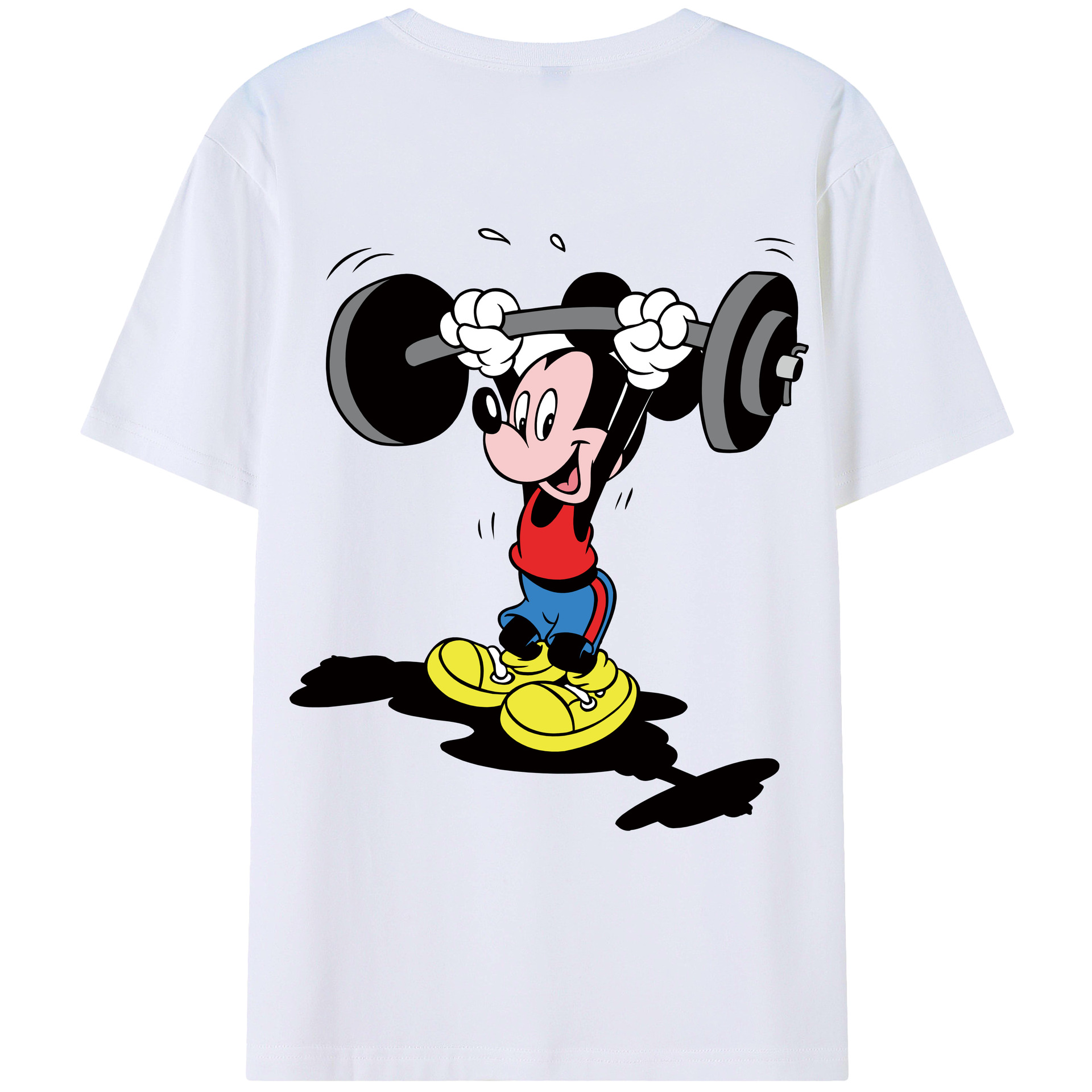 （画像用） ミッキーマウス Mickey Mouse レディース半袖Tシャツ(バックプリント)