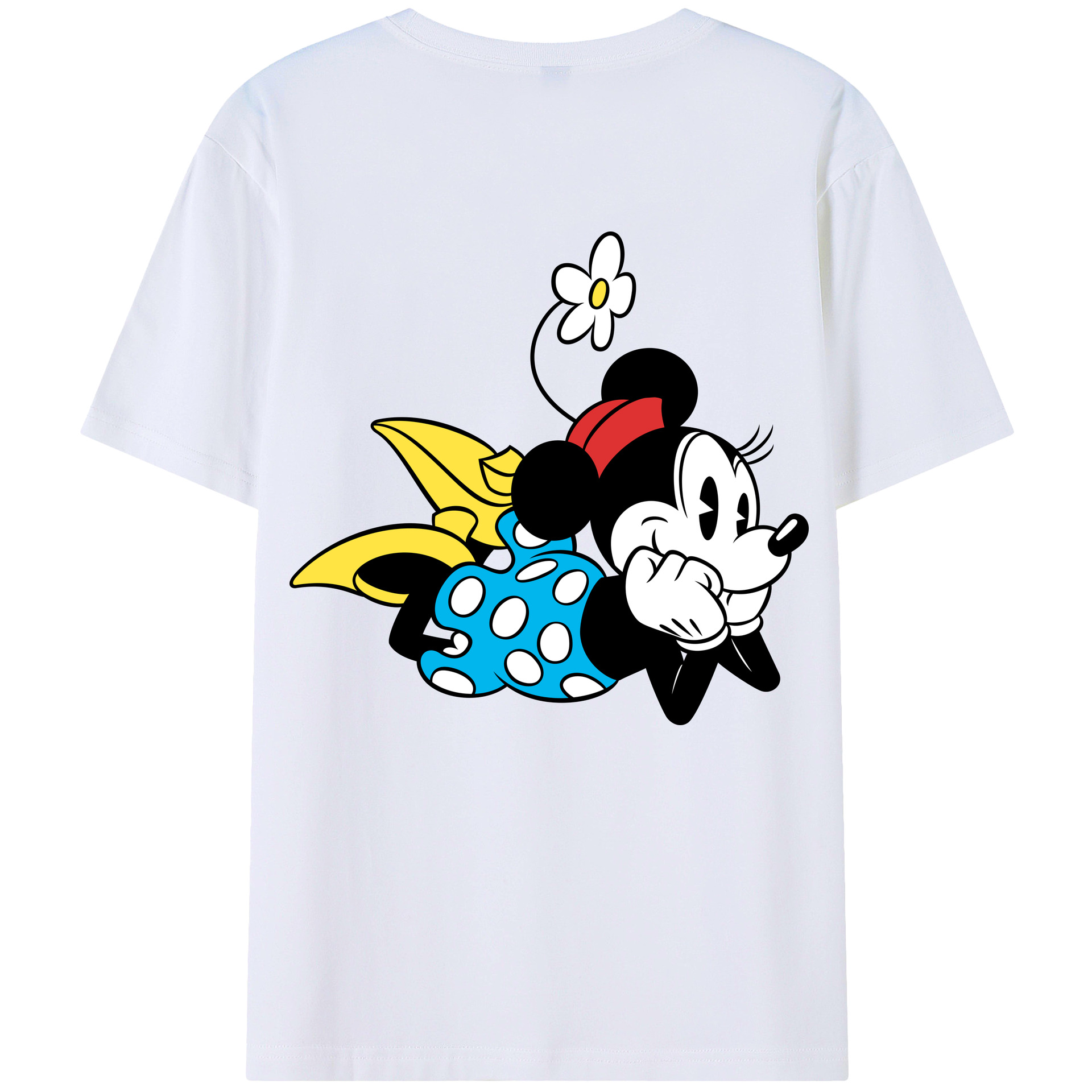 （画像用） ミッキーマウス Mickey Mouse レディース半袖Tシャツ(バックプリント)