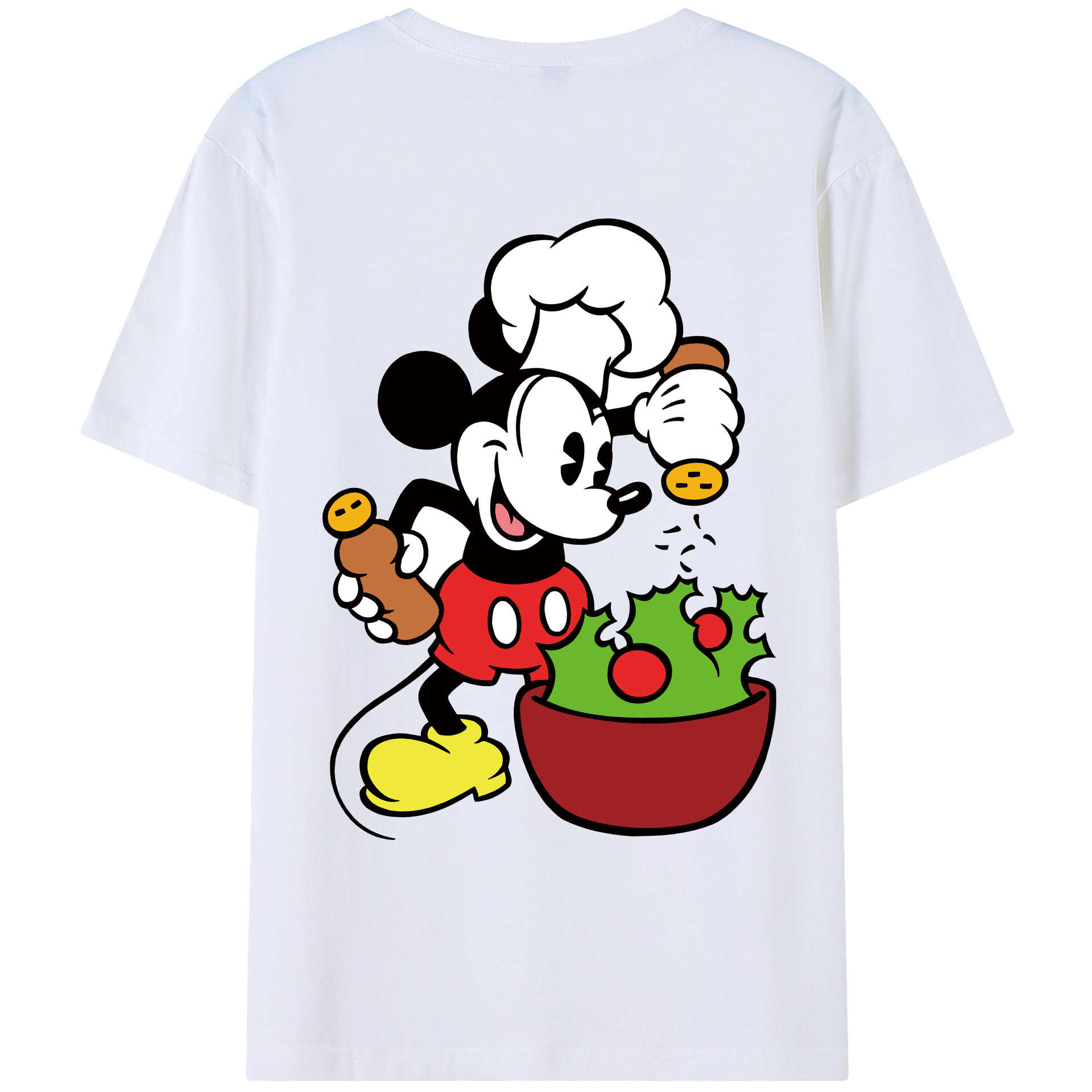 （画像用） ミッキーマウス Mickey Mouse レディース半袖Tシャツ(バックプリント)