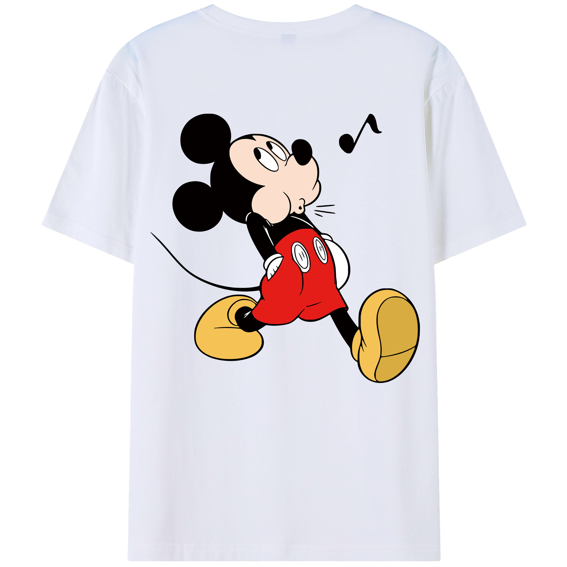 （画像用） ミッキーマウス Mickey Mouse レディース半袖Tシャツ(バックプリント)