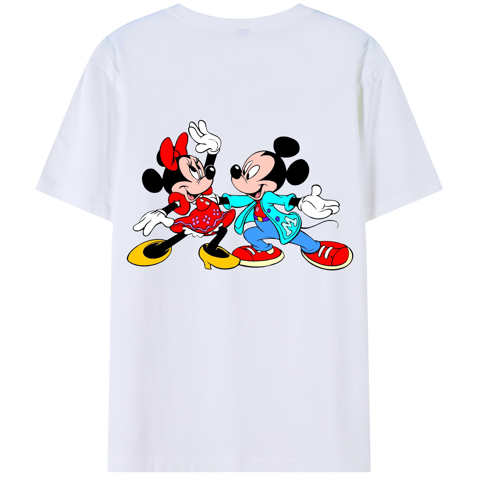 （画像用） ミッキーマウス Mickey Mouse レディース半袖Tシャツ(バックプリント)