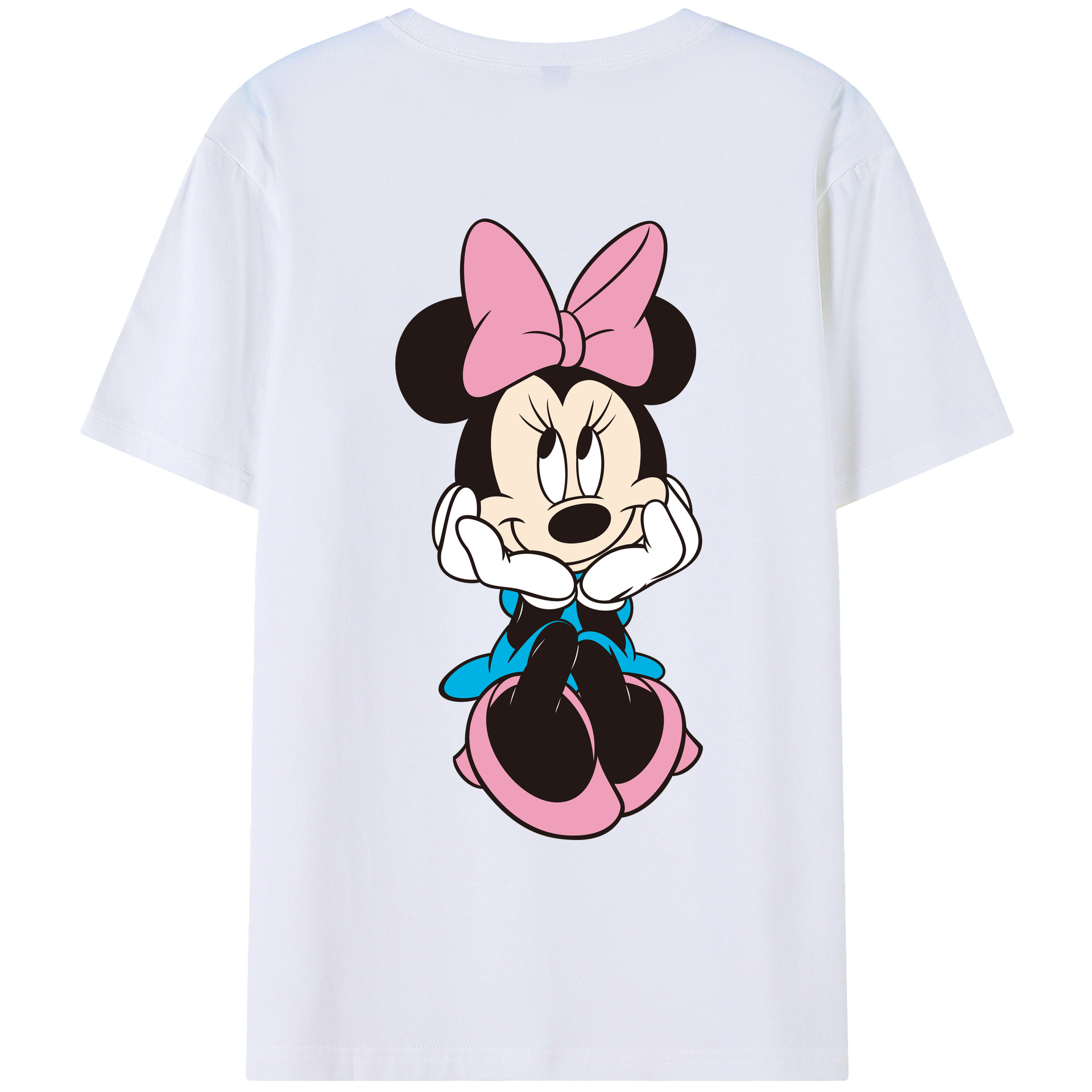 （画像用） ミッキーマウス Mickey Mouse レディース半袖Tシャツ(バックプリント)
