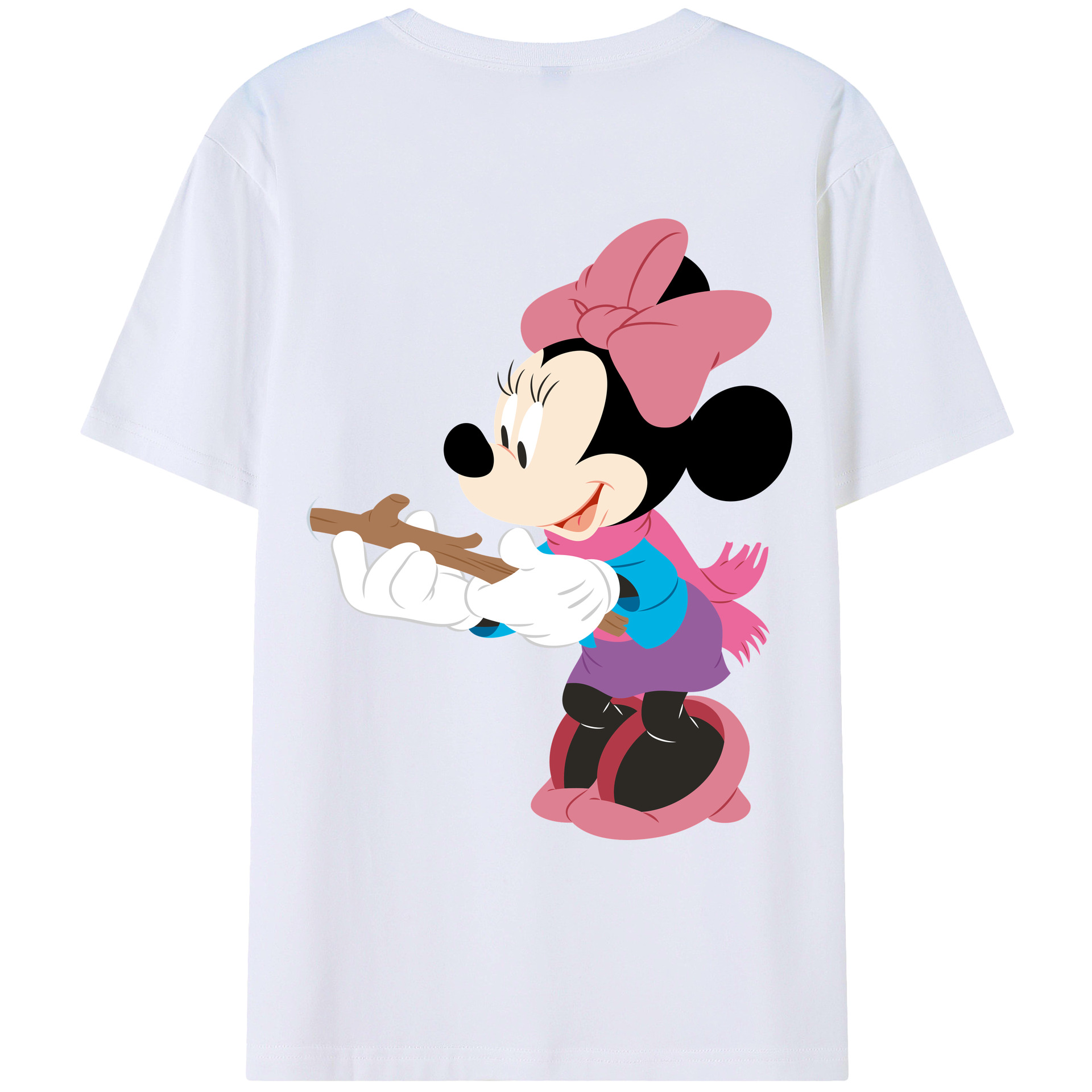 （画像用） ミッキーマウス Mickey Mouse レディース半袖Tシャツ(バックプリント)