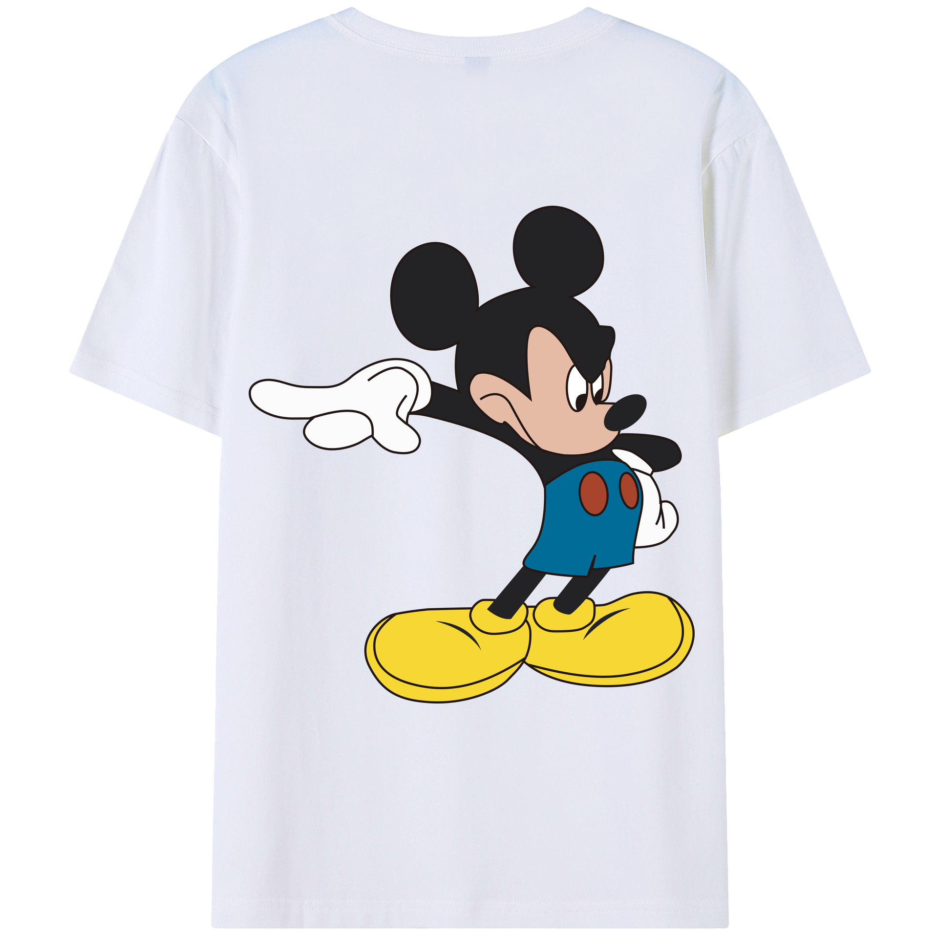 （画像用） ミッキーマウス Mickey Mouse レディース半袖Tシャツ(バックプリント)