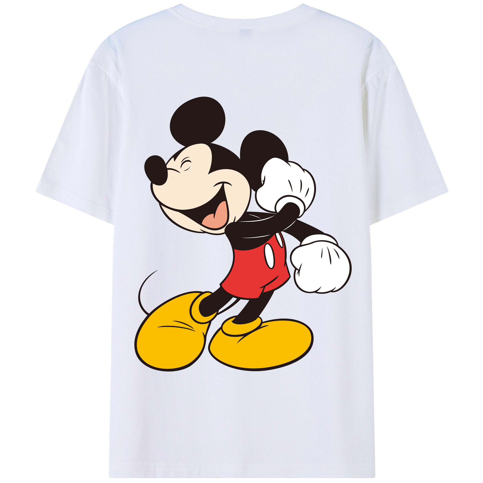 （画像用） ミッキーマウス Mickey Mouse レディース半袖Tシャツ(バックプリント)