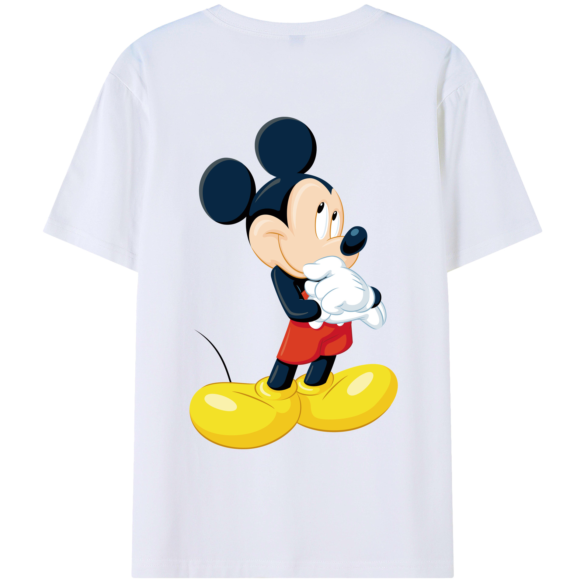 （画像用） ミッキーマウス Mickey Mouse レディース半袖Tシャツ(バックプリント)