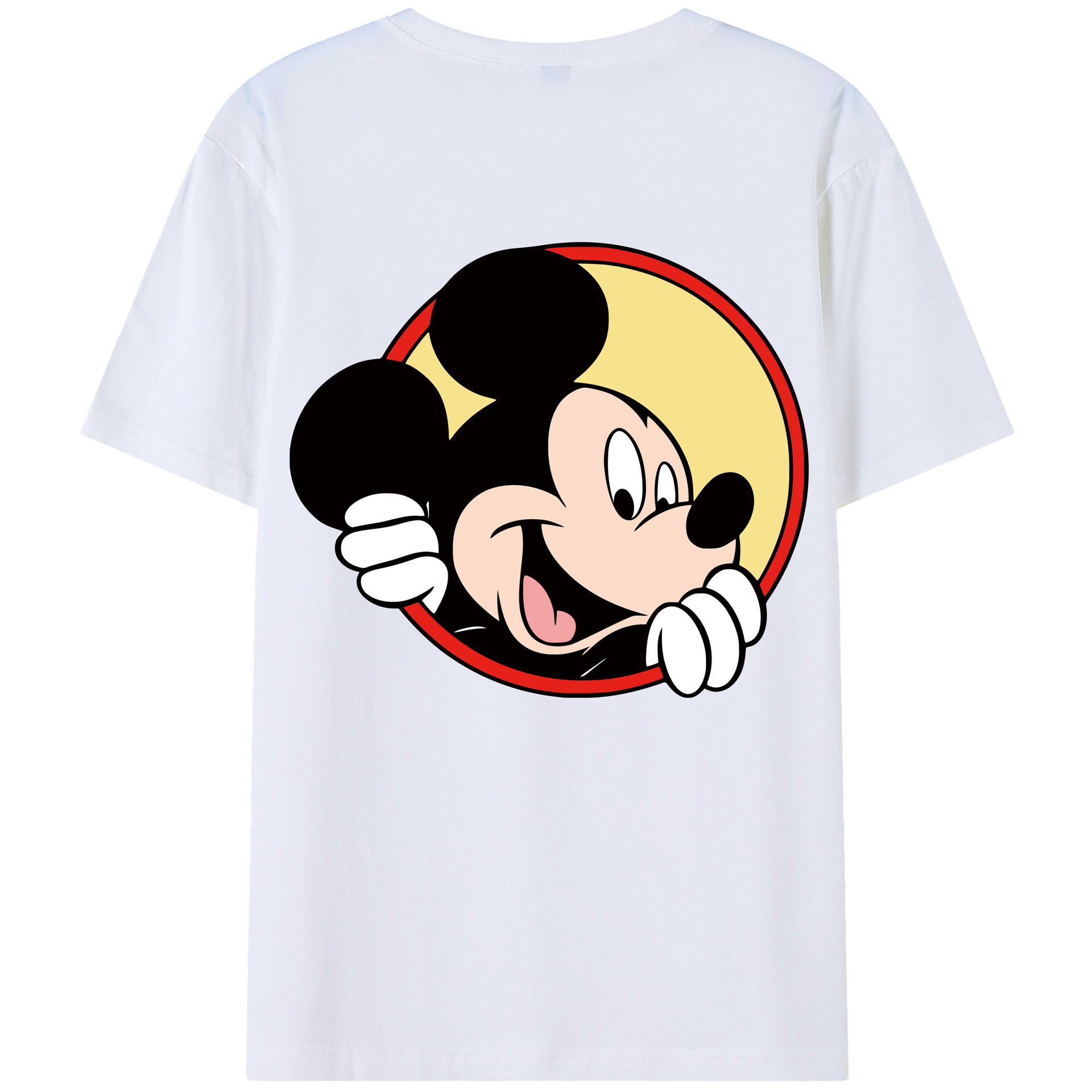 （画像用） ミッキーマウス Mickey Mouse レディース半袖Tシャツ(バックプリント)