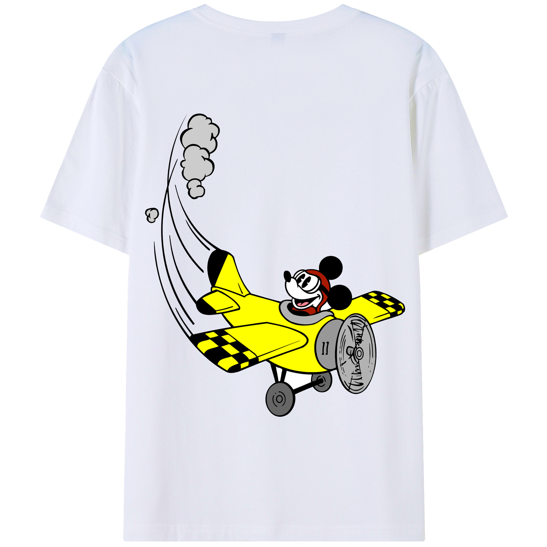 （画像用） ミッキーマウス Mickey Mouse レディース半袖Tシャツ(バックプリント)