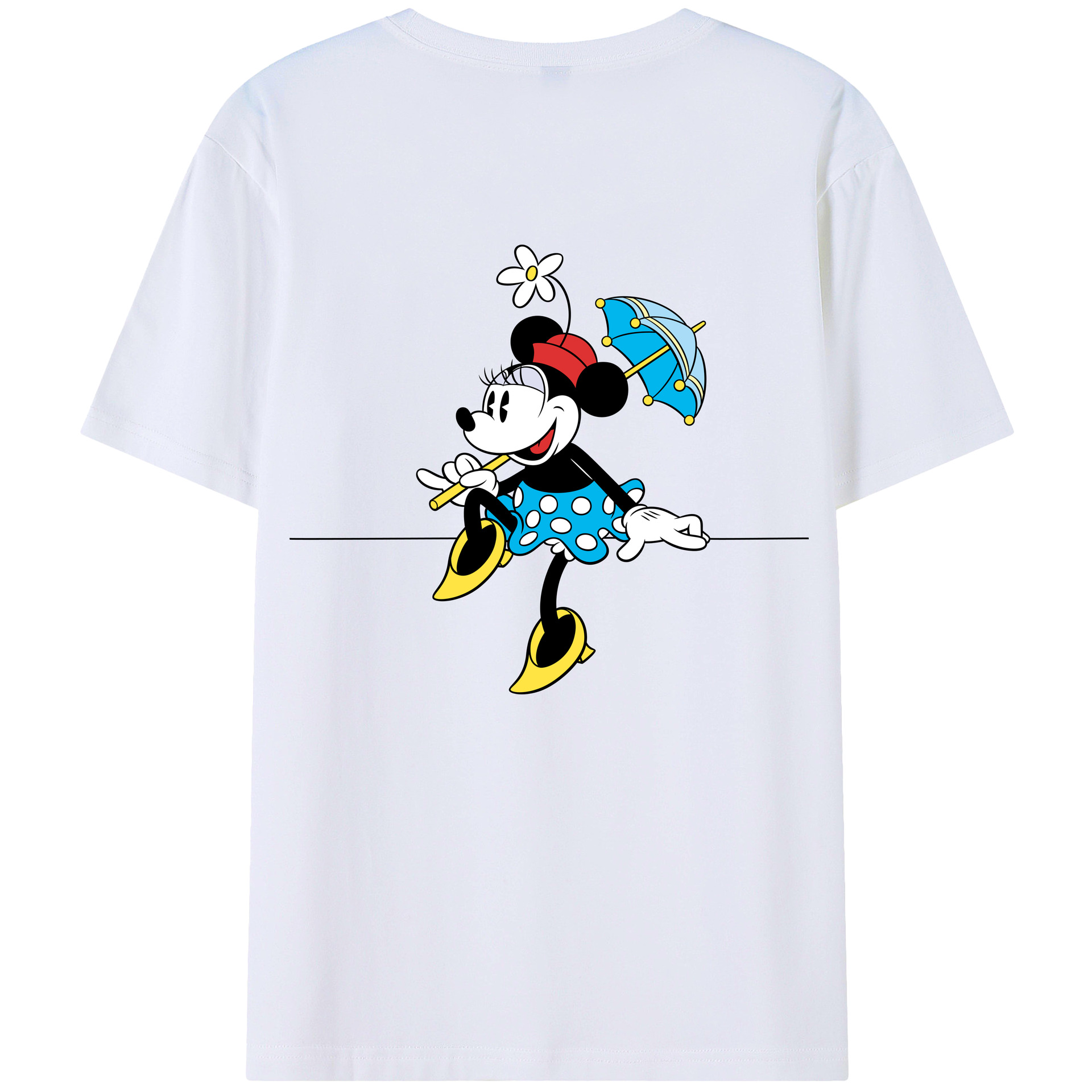 （画像用） ミッキーマウス Mickey Mouse レディース半袖Tシャツ(バックプリント)