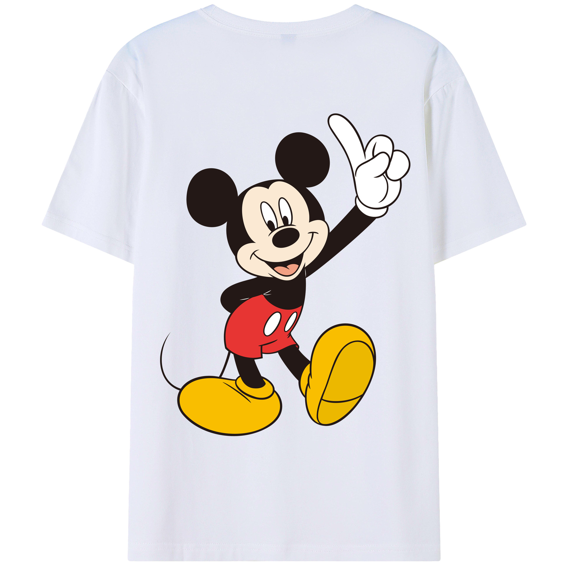 （画像用） ミッキーマウス Mickey Mouse レディース半袖Tシャツ(バックプリント)