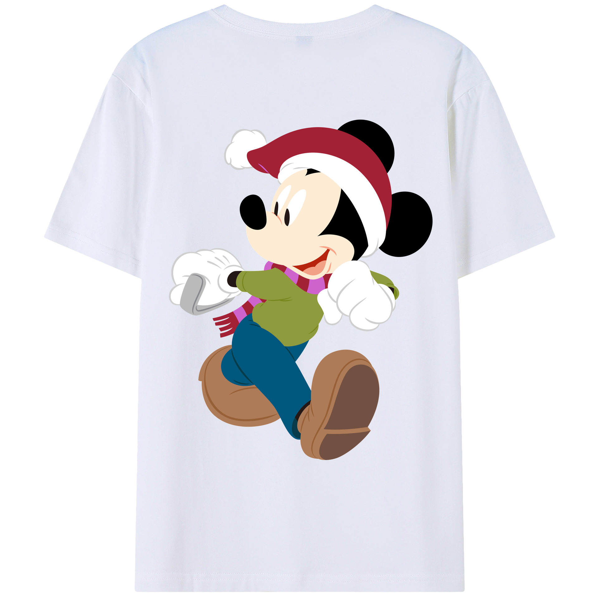 （画像用） ミッキーマウス Mickey Mouse レディース半袖Tシャツ(バックプリント)