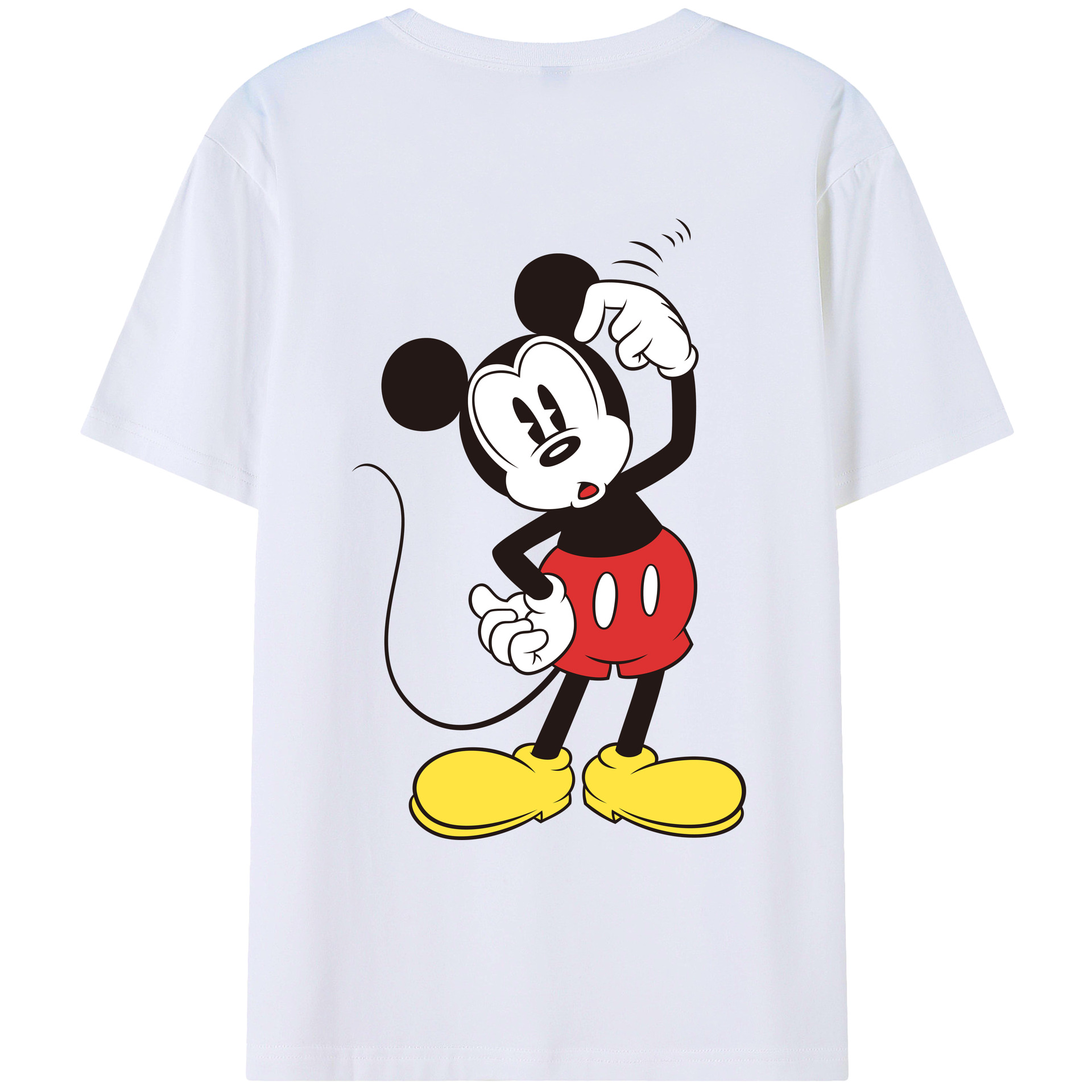 （画像用） ミッキーマウス Mickey Mouse レディース半袖Tシャツ(バックプリント)