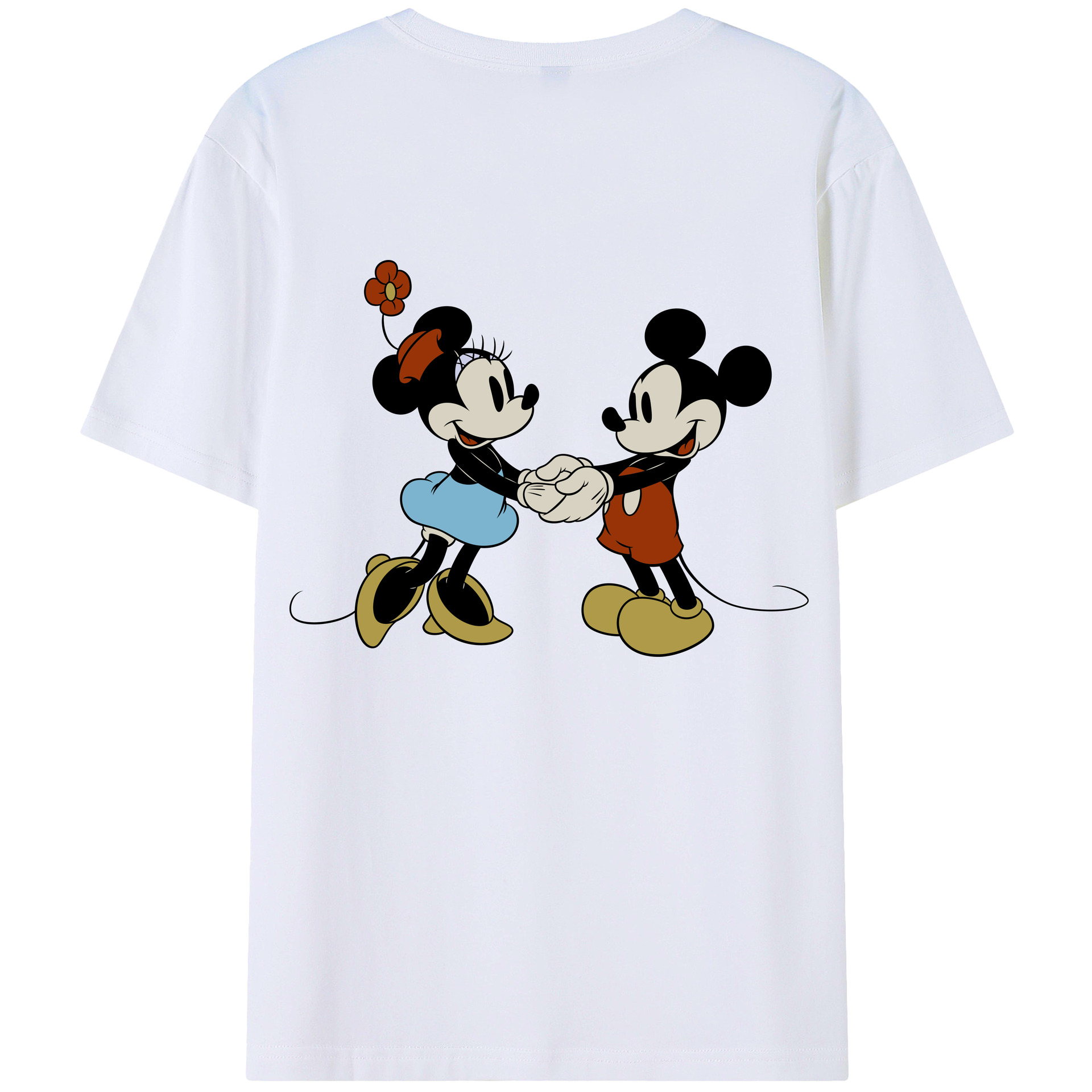 （画像用） ミッキーマウス Mickey Mouse レディース半袖Tシャツ(バックプリント)