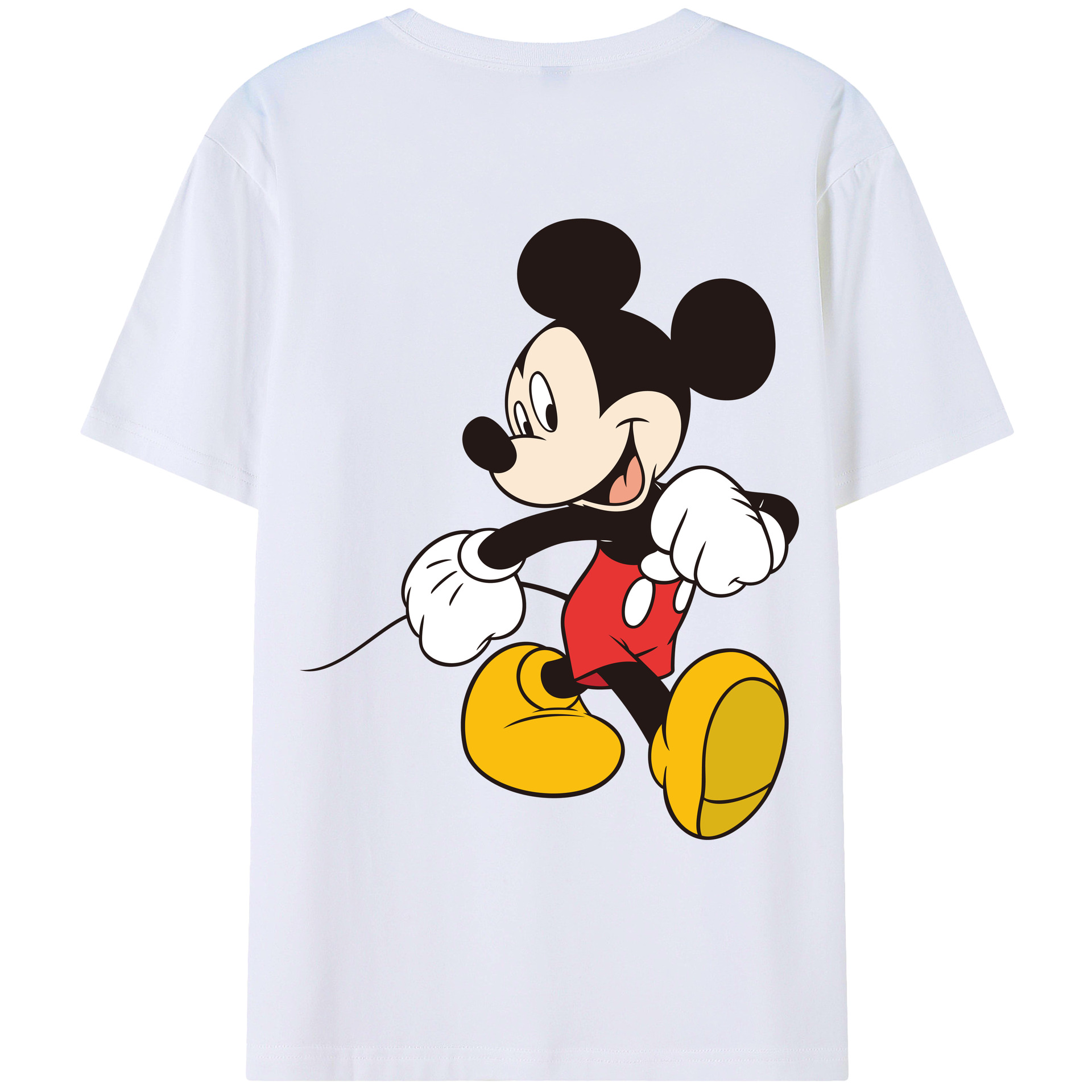 （画像用） ミッキーマウス Mickey Mouse レディース半袖Tシャツ(バックプリント)