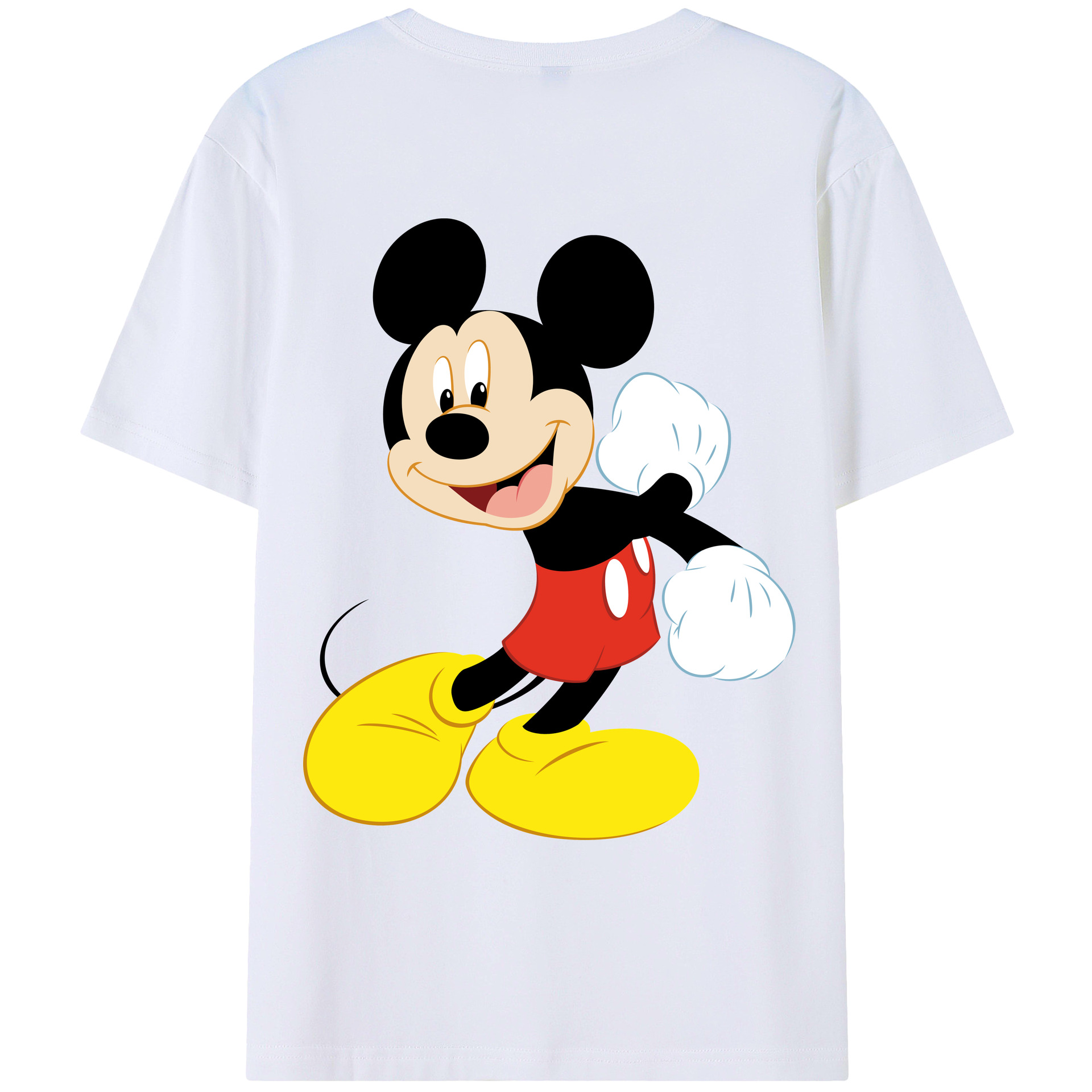 ミッキーマウス Mickey Mouse レディース半袖Tシャツ(バックプリント)