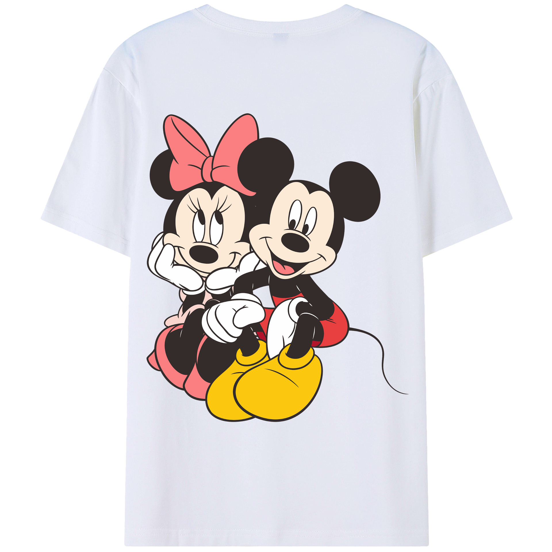 ミッキーマウス Mickey Mouse レディース半袖Tシャツ(バックプリント)