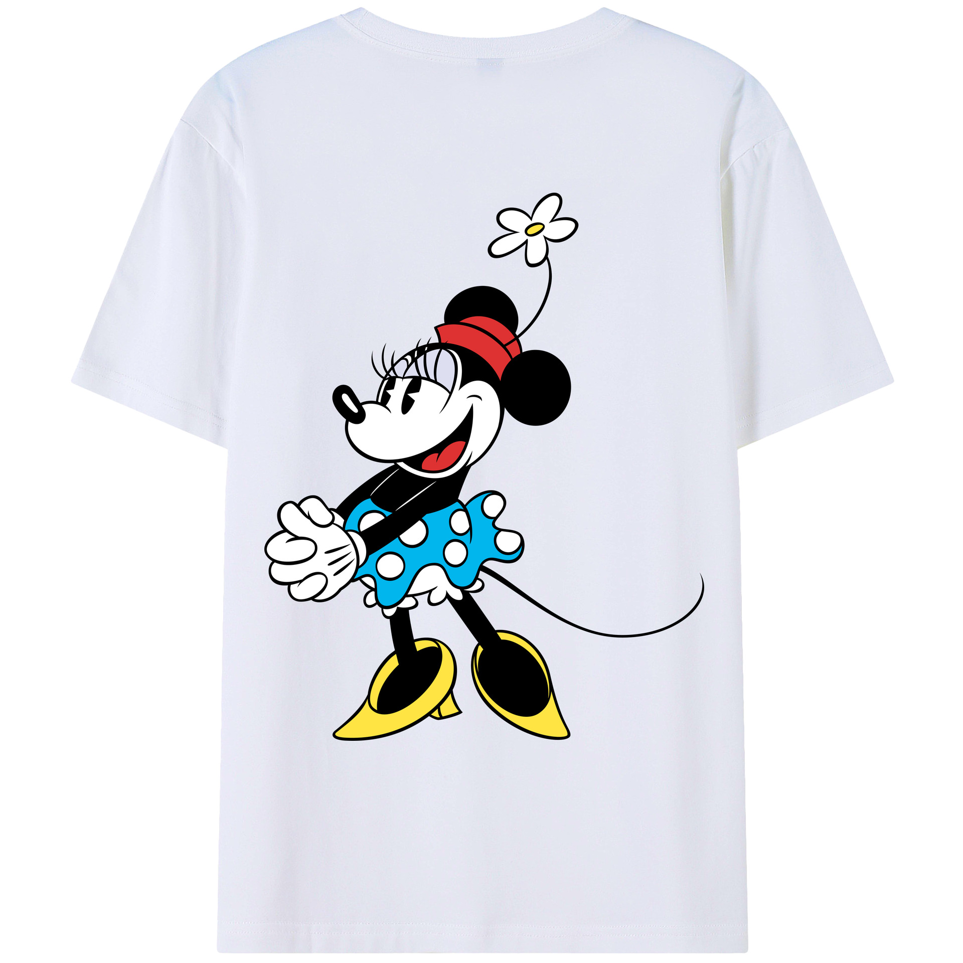 （画像用） ミッキーマウス Mickey Mouse レディース半袖Tシャツ(バックプリント)