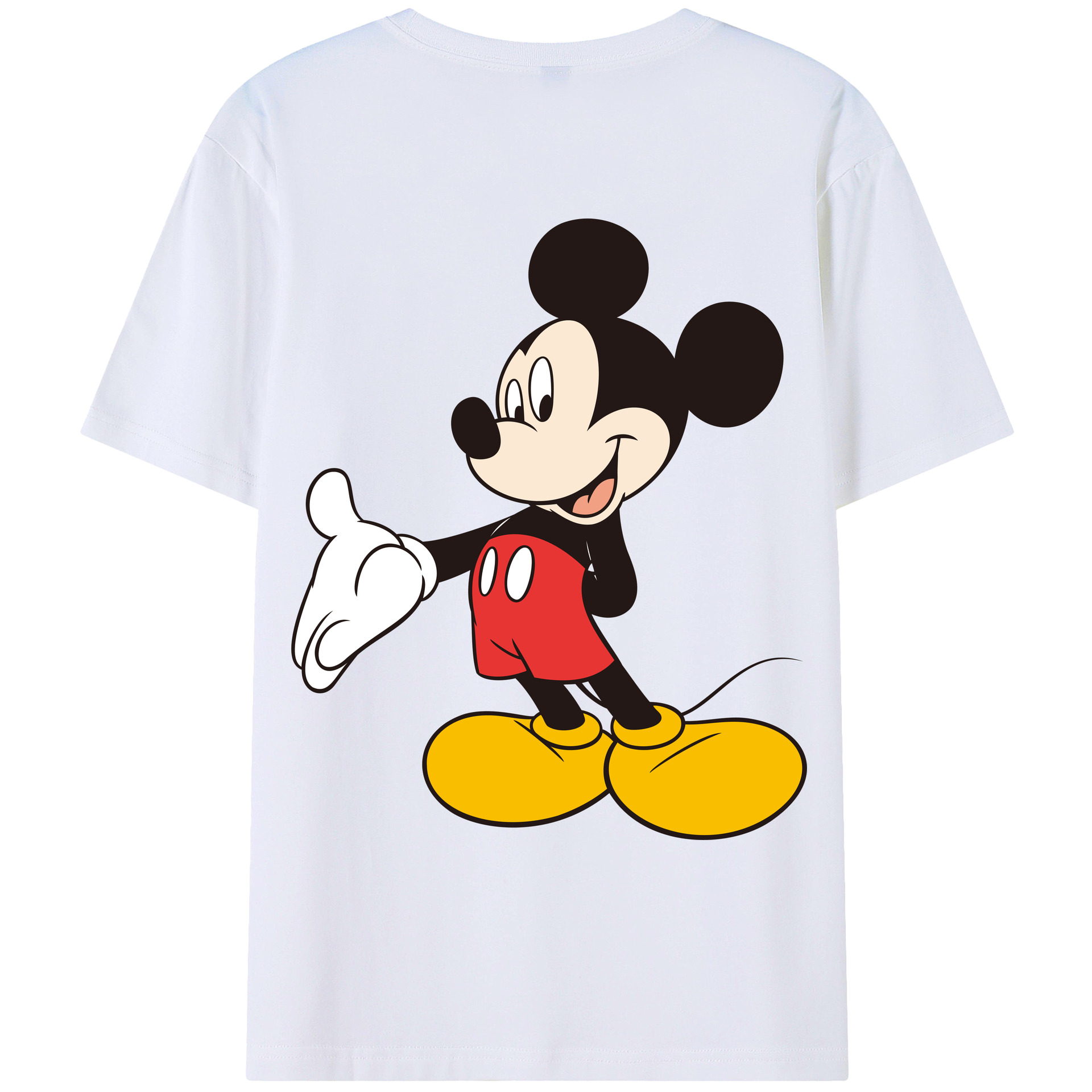 （画像用） ミッキーマウス Mickey Mouse レディース半袖Tシャツ(バックプリント)