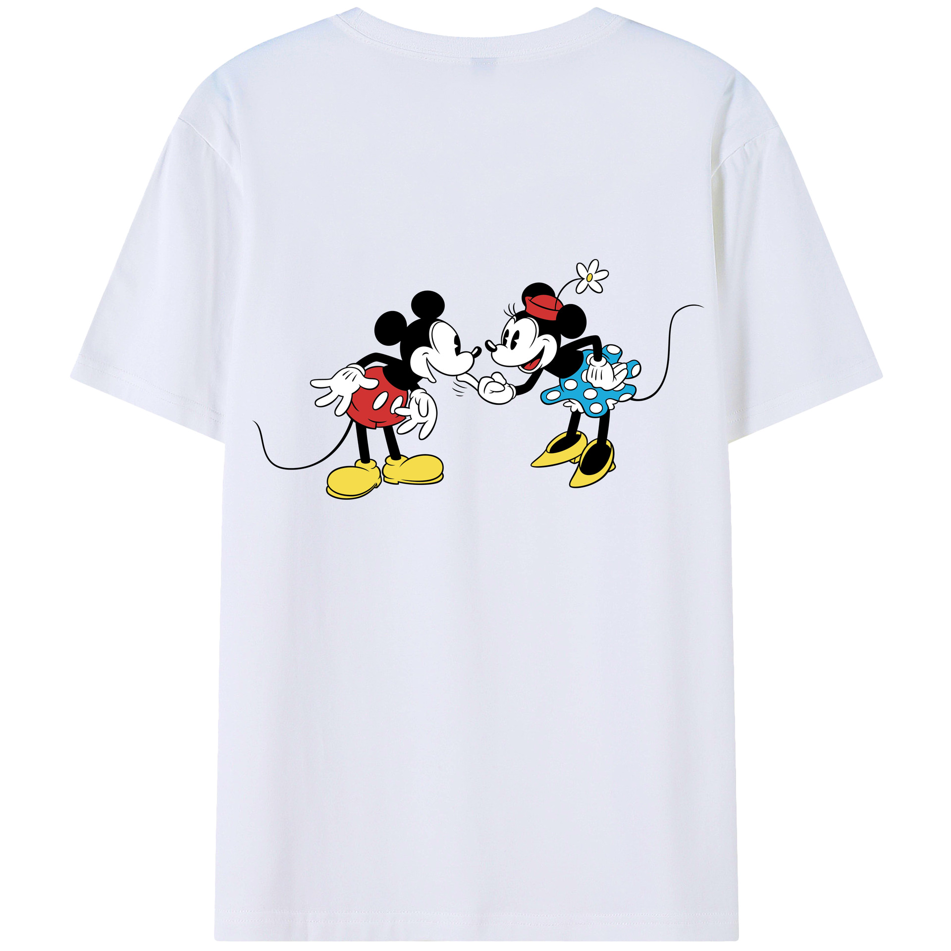 （画像用） ミッキーマウス Mickey Mouse レディース半袖Tシャツ(バックプリント)