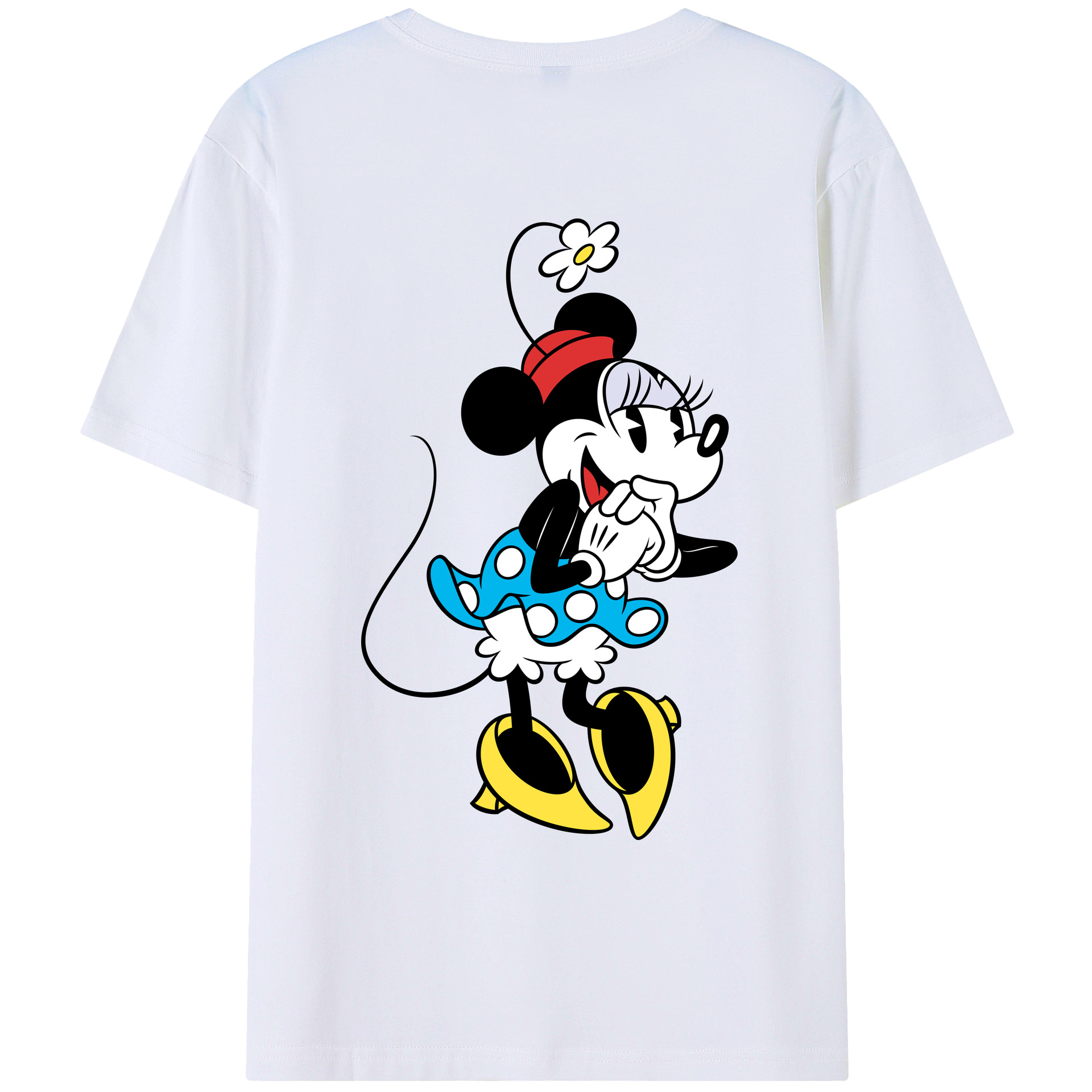 （画像用） ミッキーマウス Mickey Mouse レディース半袖Tシャツ(バックプリント)