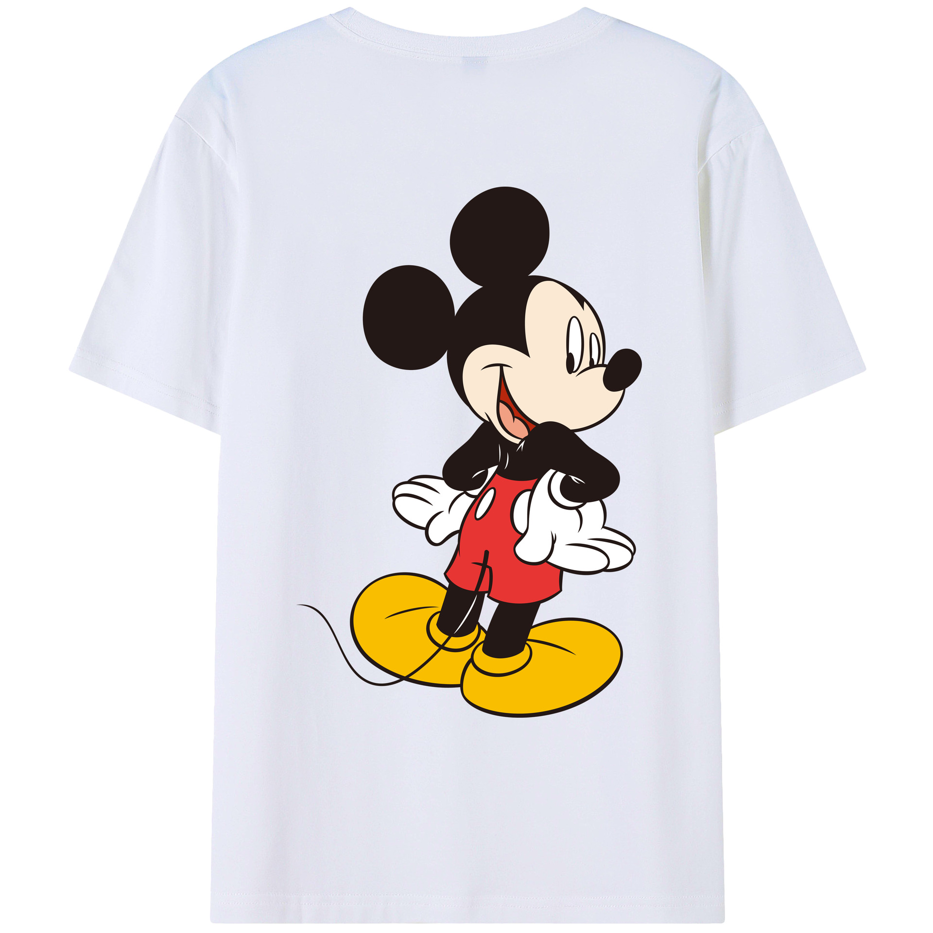 （画像用） ミッキーマウス Mickey Mouse レディース半袖Tシャツ(バックプリント)