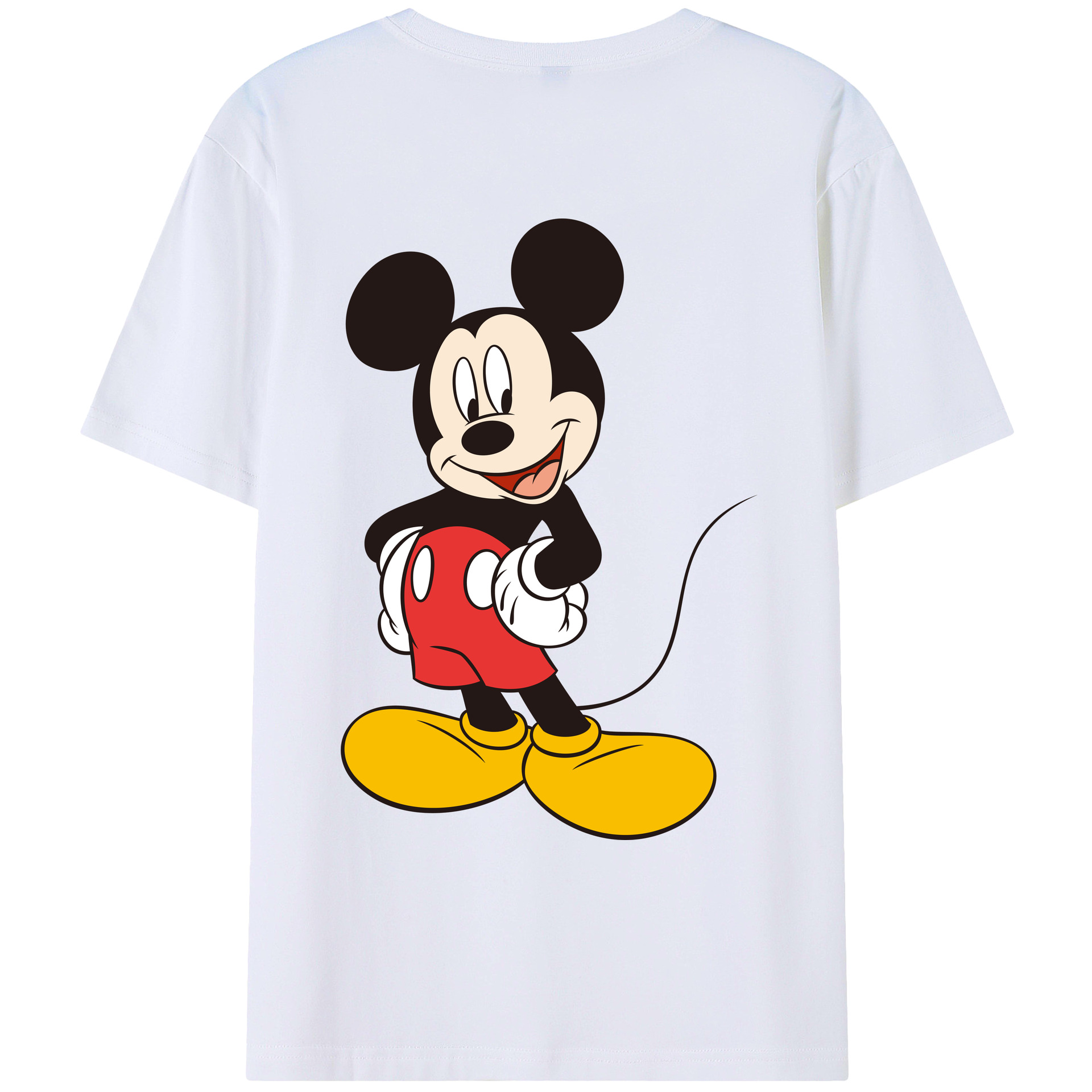 （画像用） ミッキーマウス Mickey Mouse レディース半袖Tシャツ(バックプリント)