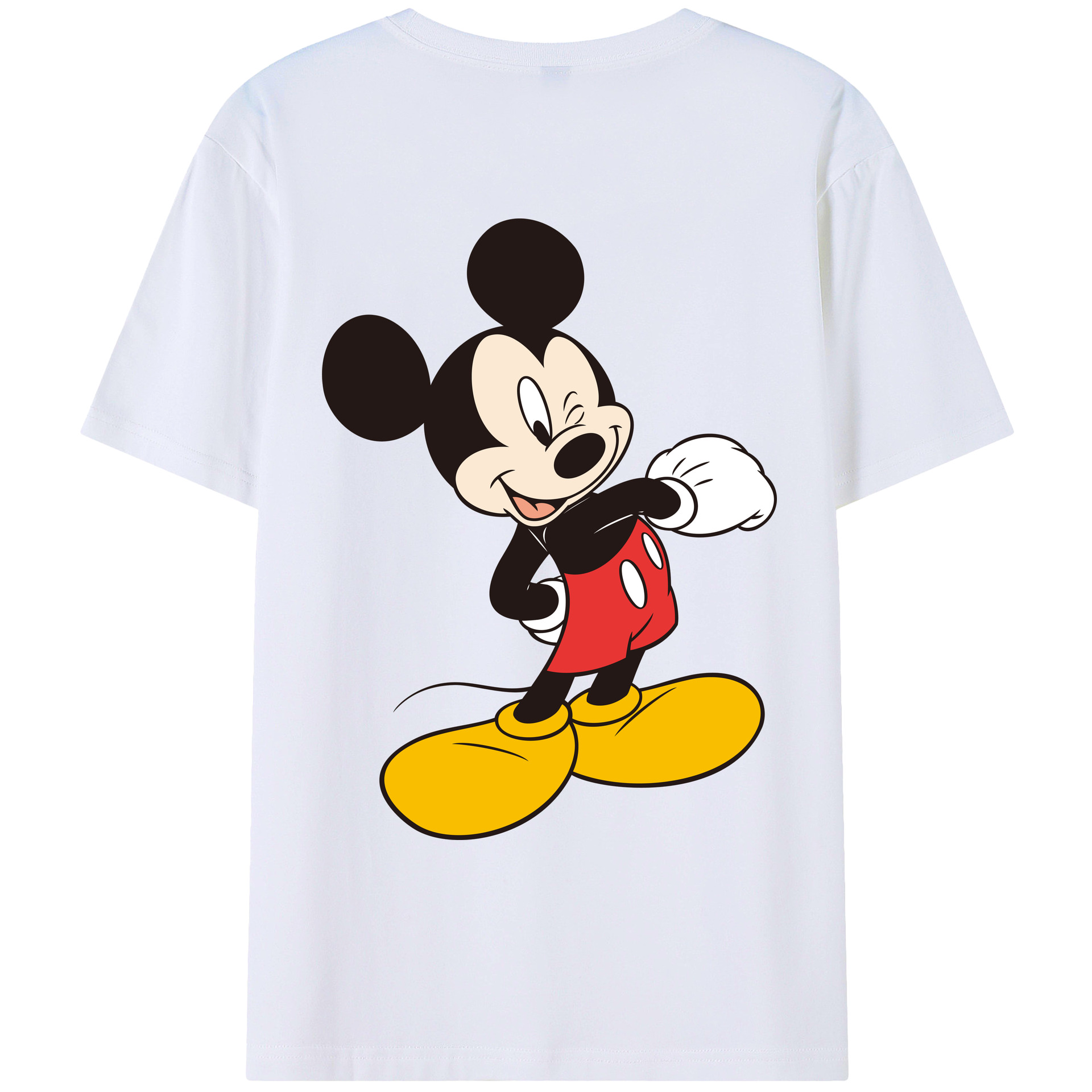 （画像用） ミッキーマウス Mickey Mouse レディース半袖Tシャツ(バックプリント)