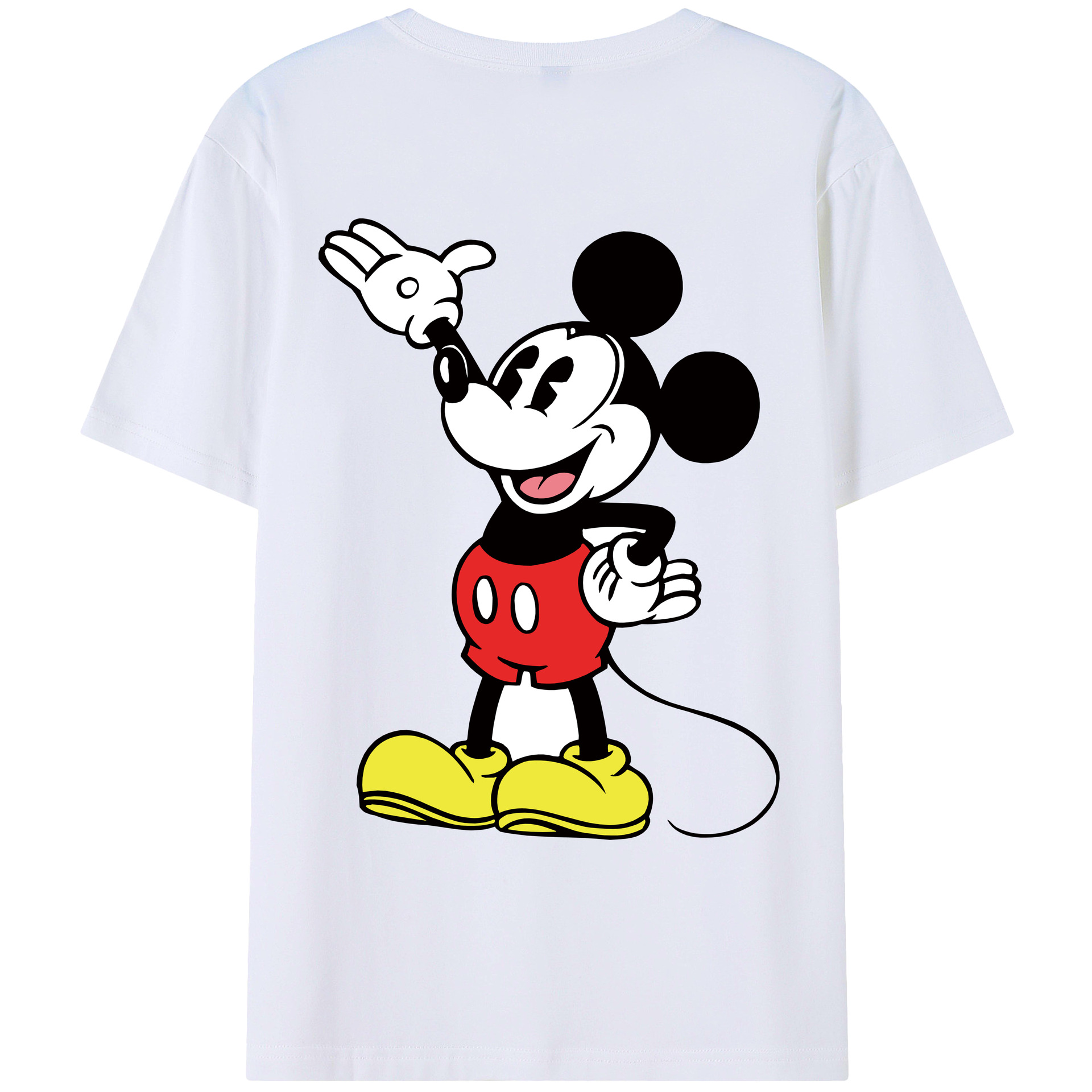（画像用） ミッキーマウス Mickey Mouse レディース半袖Tシャツ(バックプリント)