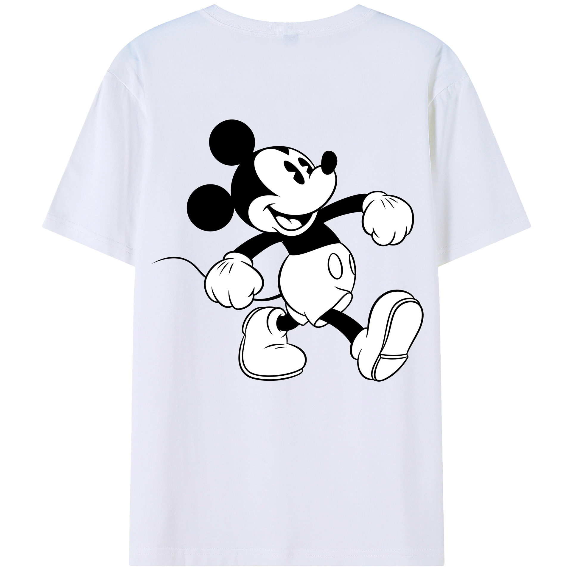 （画像用） ミッキーマウス Mickey Mouse レディース半袖Tシャツ(バックプリント)