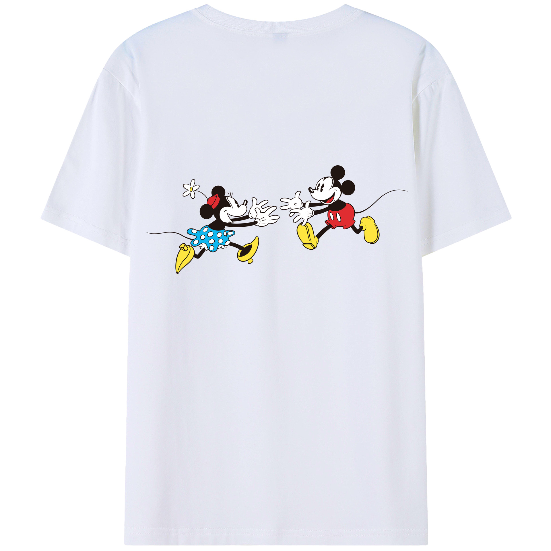 （画像用） ミッキーマウス Mickey Mouse レディース半袖Tシャツ(バックプリント)
