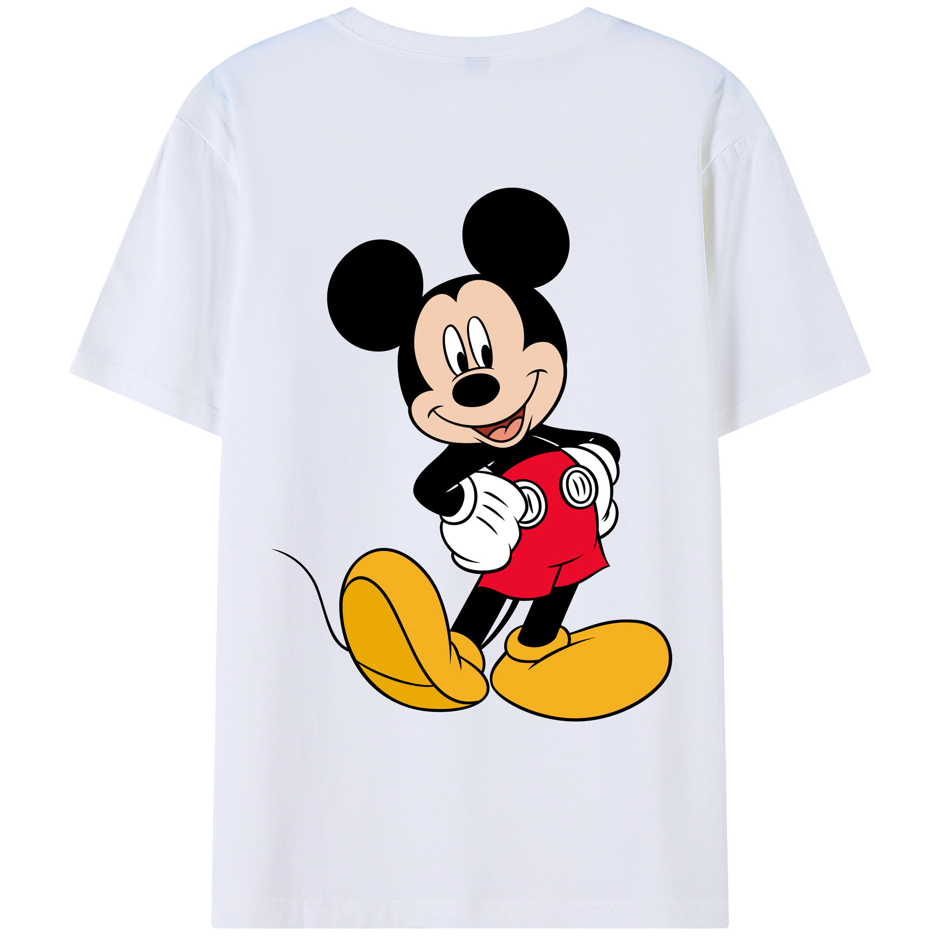 （画像用） ミッキーマウス Mickey Mouse レディース半袖Tシャツ(バックプリント)