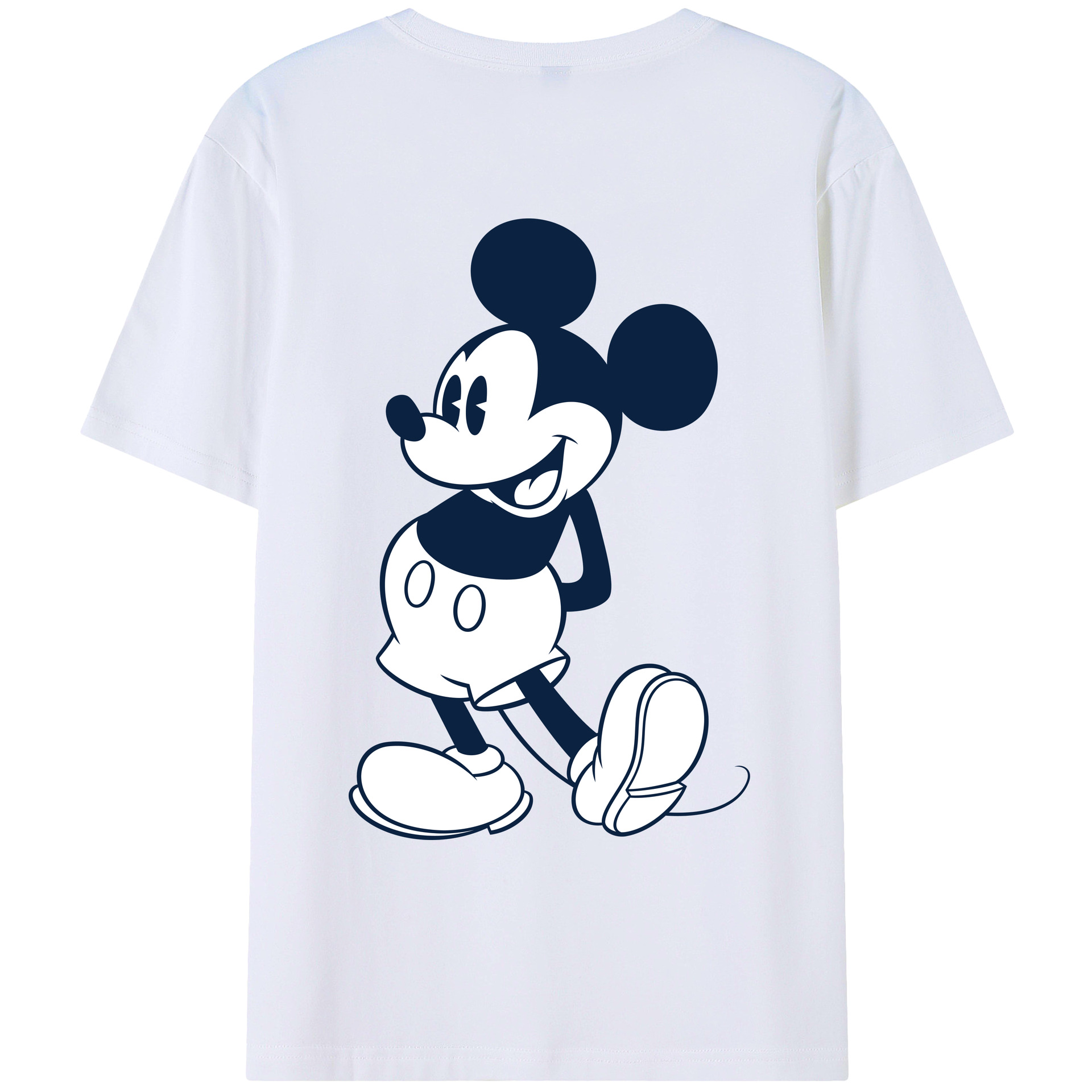 （画像用） ミッキーマウス Mickey Mouse レディース半袖Tシャツ(バックプリント)