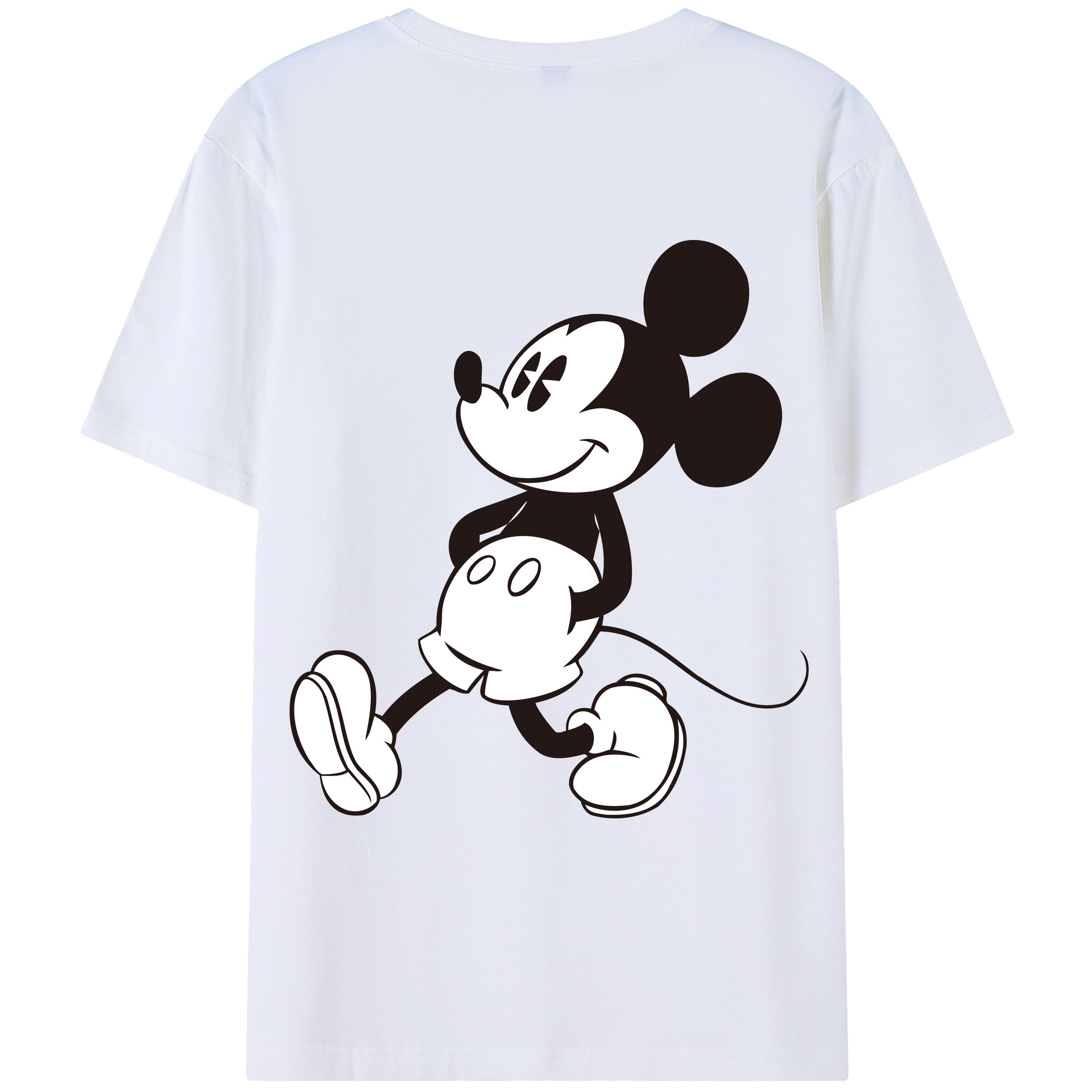 （画像用） ミッキーマウス Mickey Mouse レディース半袖Tシャツ(バックプリント)