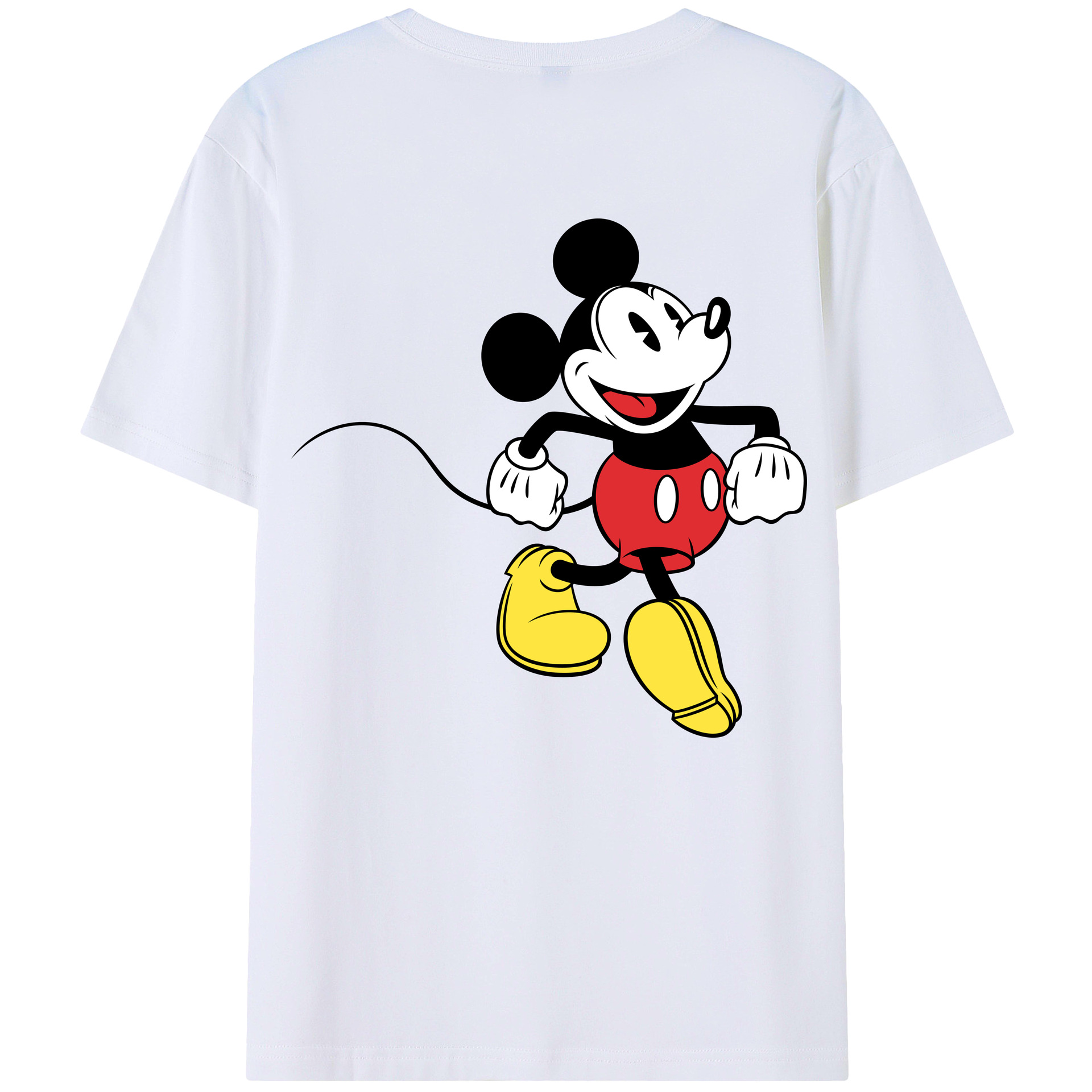 （画像用） ミッキーマウス Mickey Mouse レディース半袖Tシャツ(バックプリント)