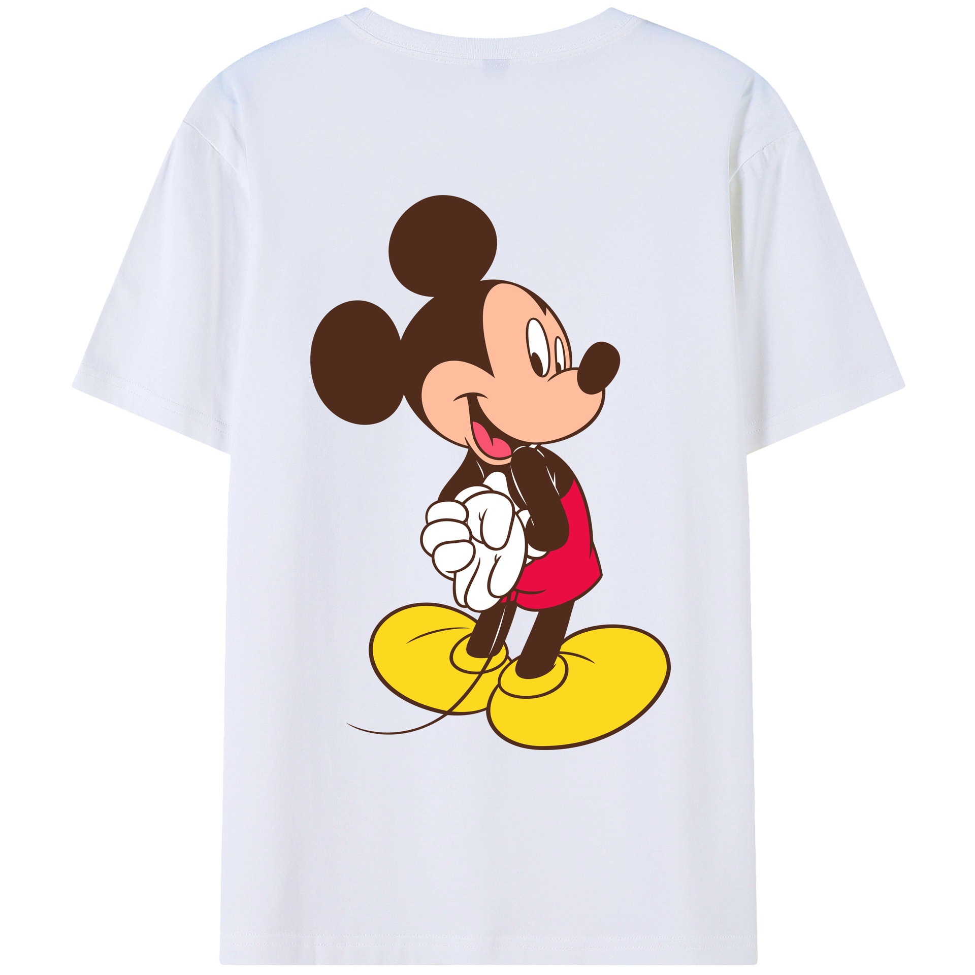 （画像用） ミッキーマウス Mickey Mouse レディース半袖Tシャツ(バックプリント)