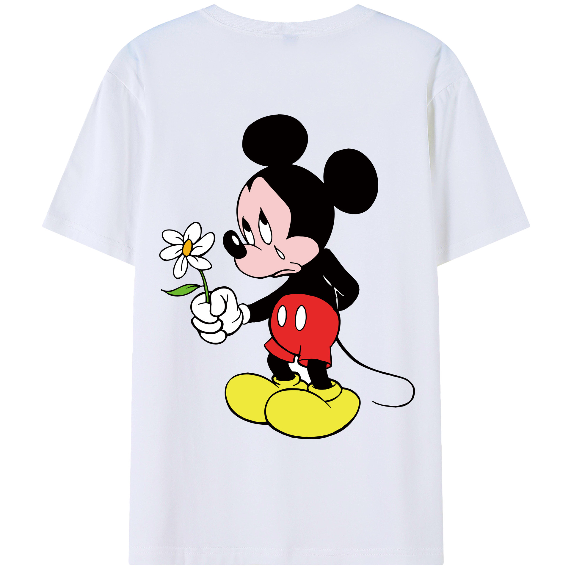 （画像用） ミッキーマウス Mickey Mouse レディース半袖Tシャツ(バックプリント)