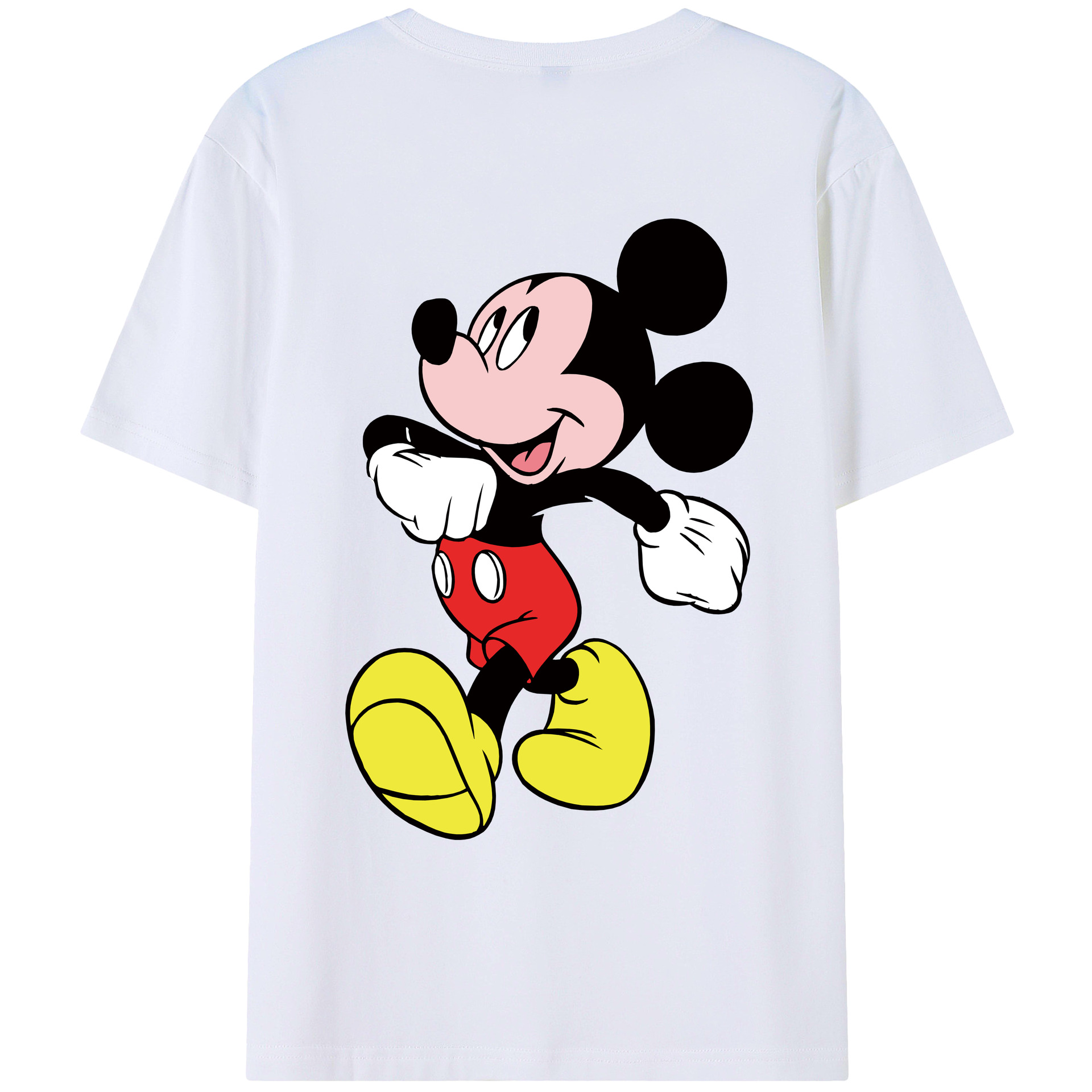 （画像用） ミッキーマウス Mickey Mouse レディース半袖Tシャツ(バックプリント)