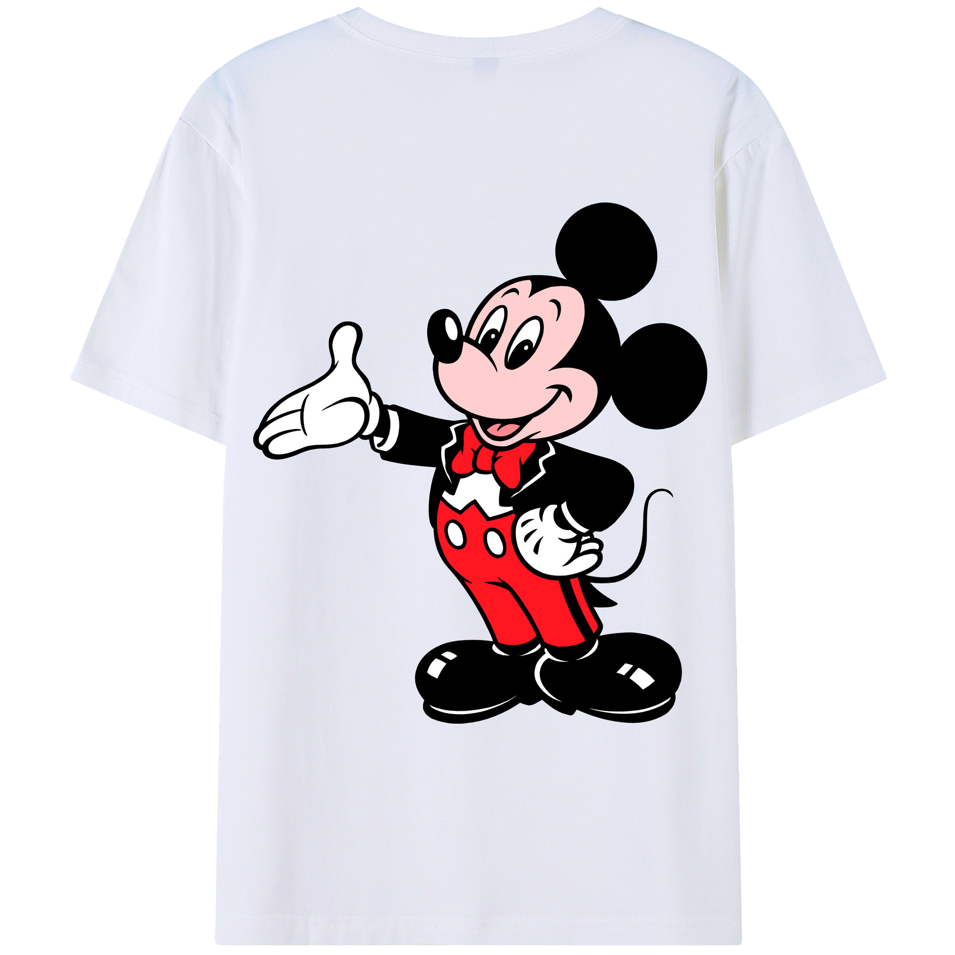 （画像用） ミッキーマウス Mickey Mouse レディース半袖Tシャツ(バックプリント)
