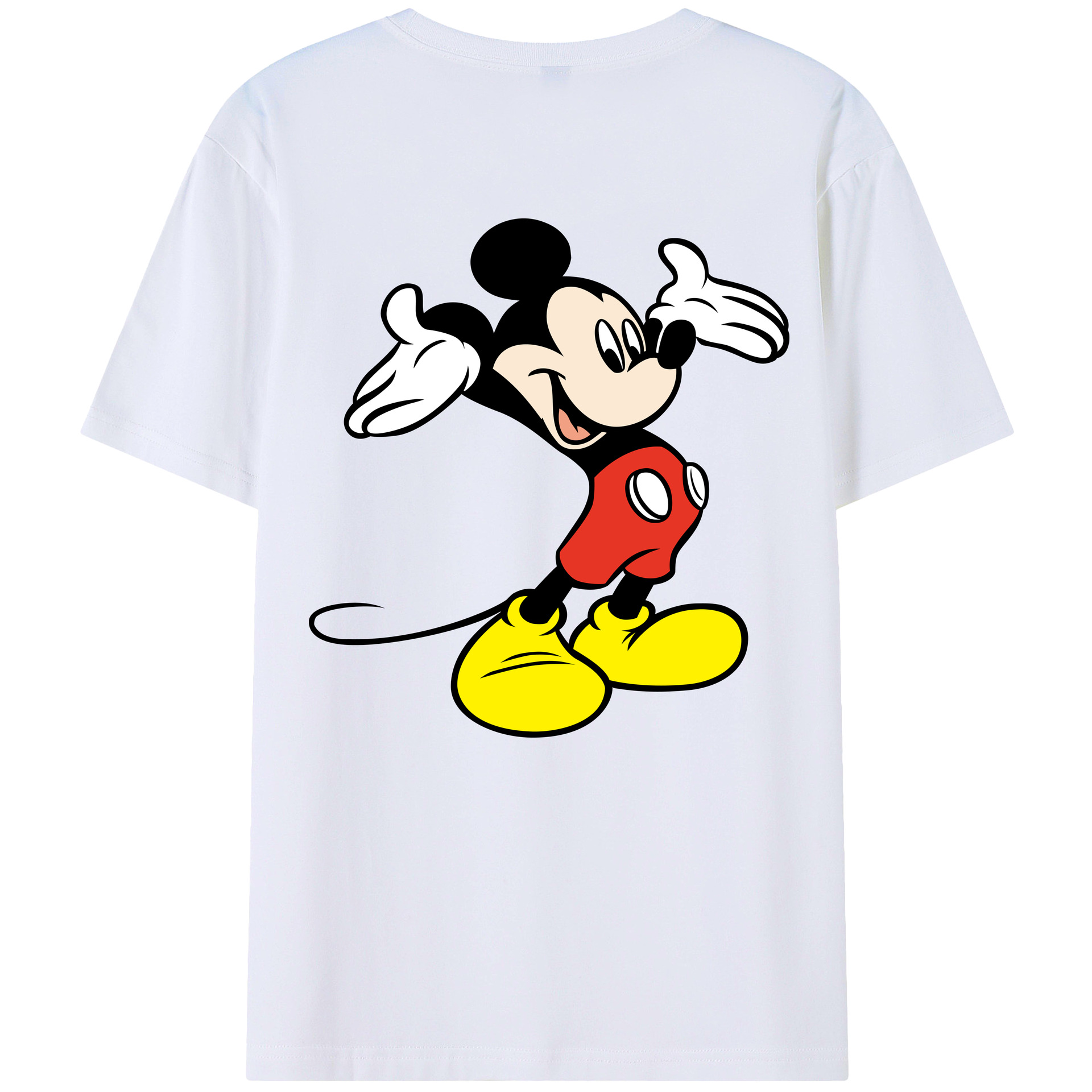 （画像用） ミッキーマウス Mickey Mouse レディース半袖Tシャツ(バックプリント)
