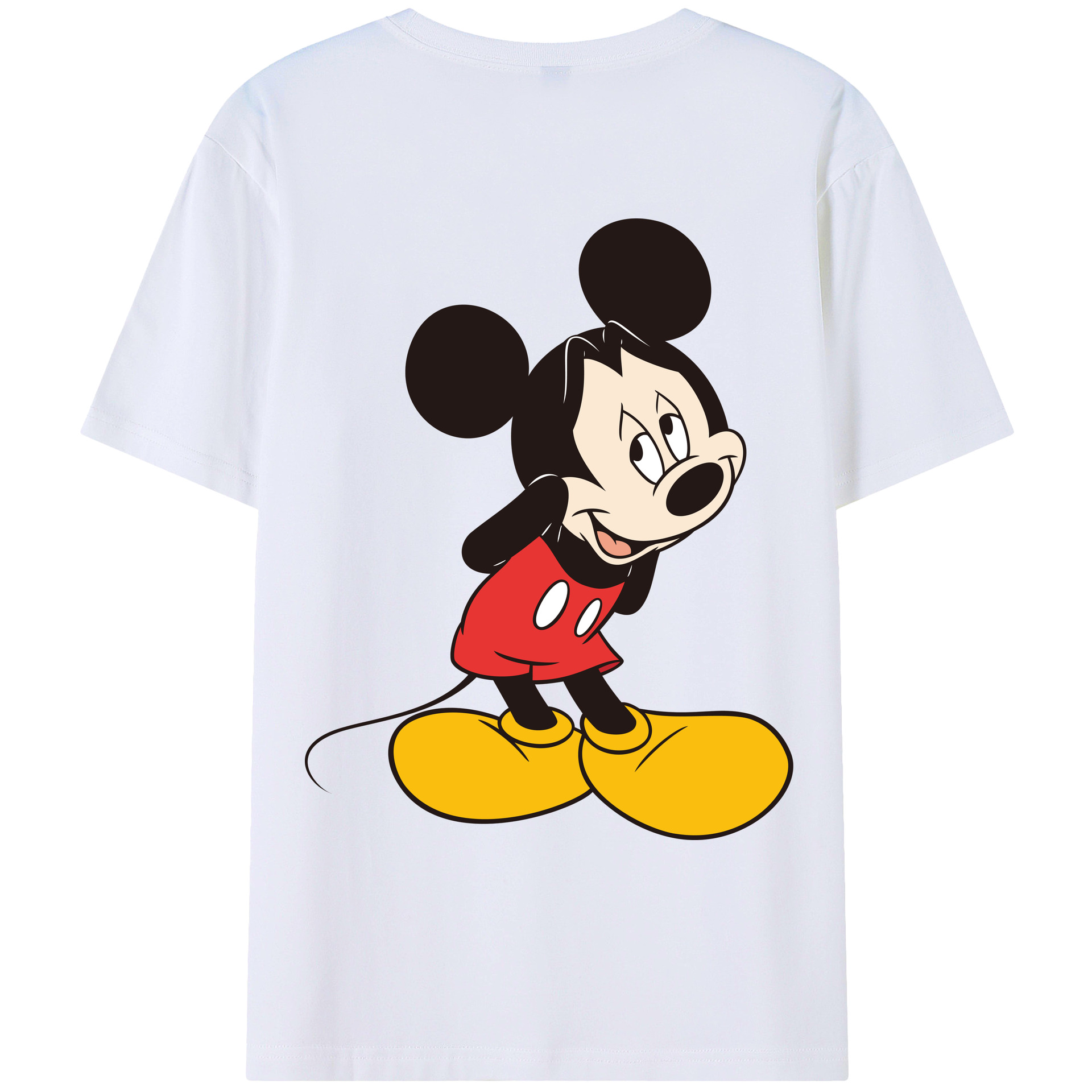 （画像用） ミッキーマウス Mickey Mouse レディース半袖Tシャツ(バックプリント)