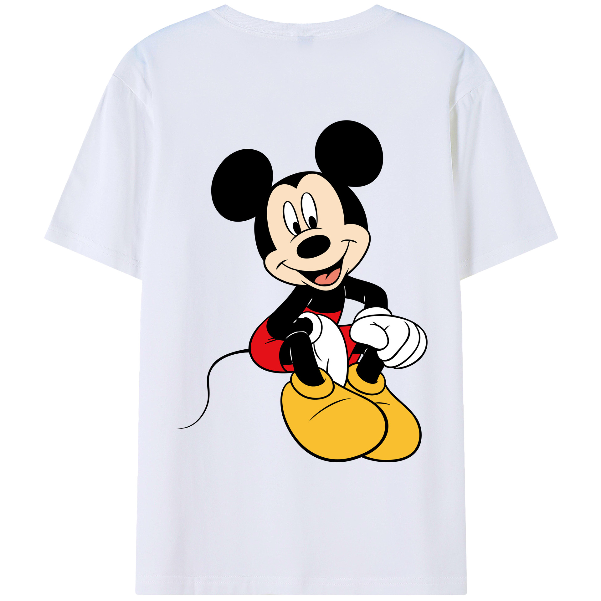 （画像用） ミッキーマウス Mickey Mouse レディース半袖Tシャツ(バックプリント)