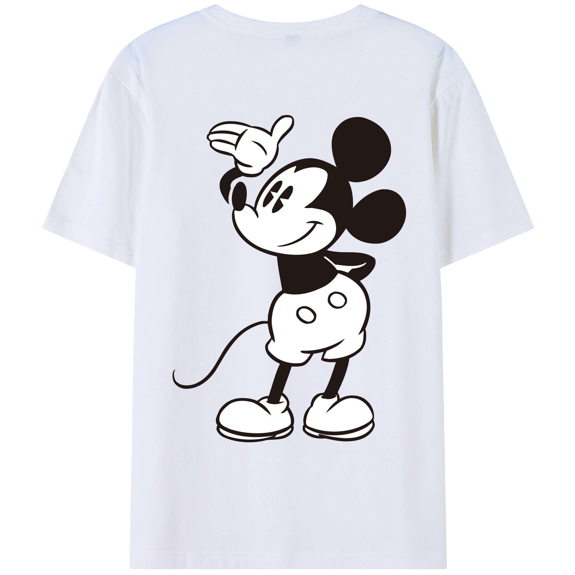 （画像用） ミッキーマウス Mickey Mouse レディース半袖Tシャツ(バックプリント)
