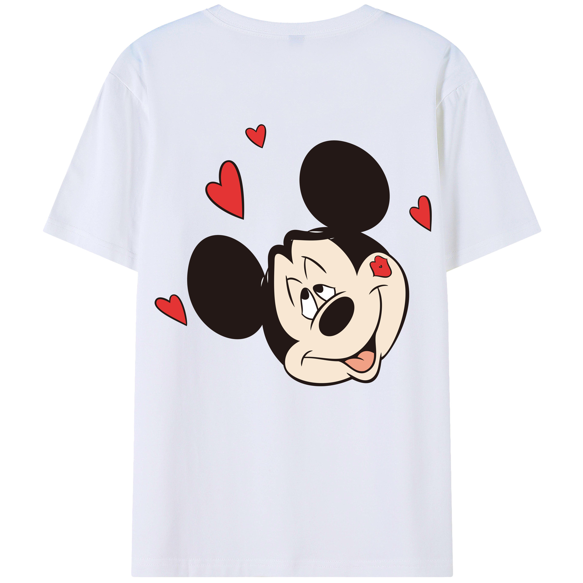 （画像用） ミッキーマウス Mickey Mouse レディース半袖Tシャツ(バックプリント)