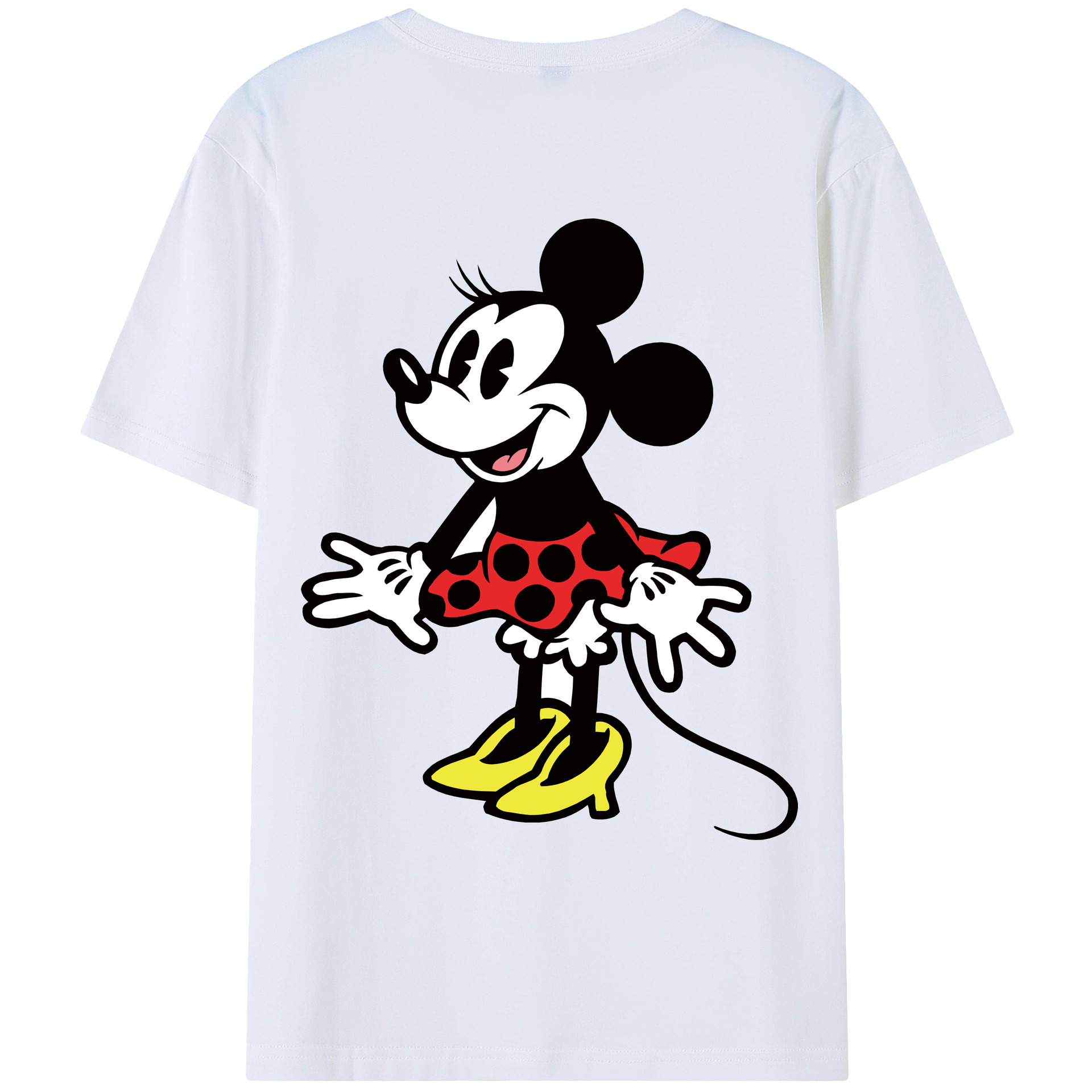 （画像用） ミッキーマウス Mickey Mouse レディース半袖Tシャツ(バックプリント)