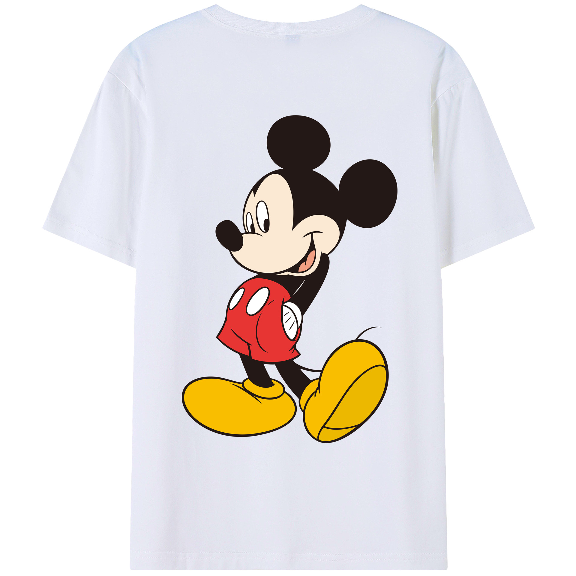 （画像用） ミッキーマウス Mickey Mouse レディース半袖Tシャツ(バックプリント)