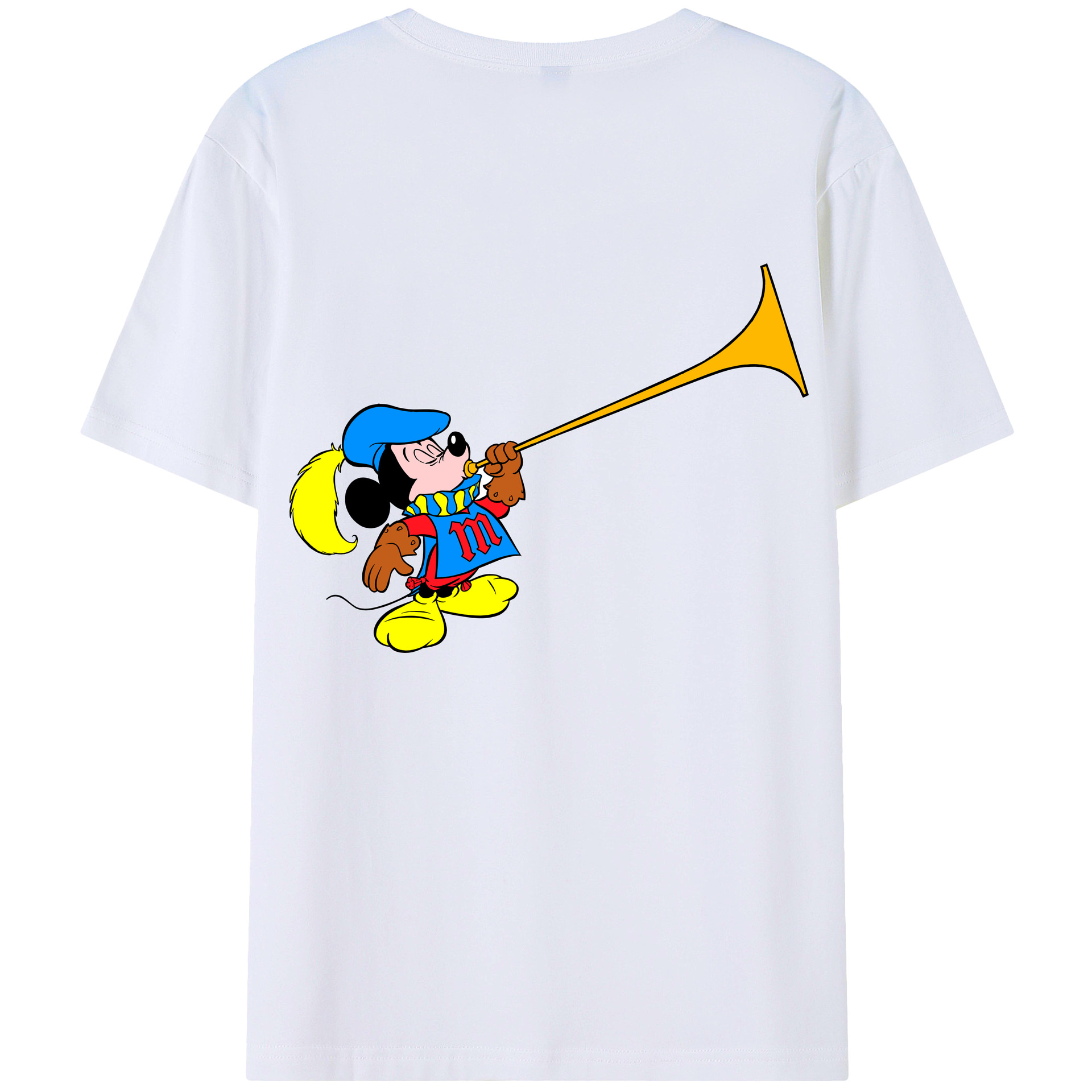 （画像用） ミッキーマウス Mickey Mouse レディース半袖Tシャツ(バックプリント)