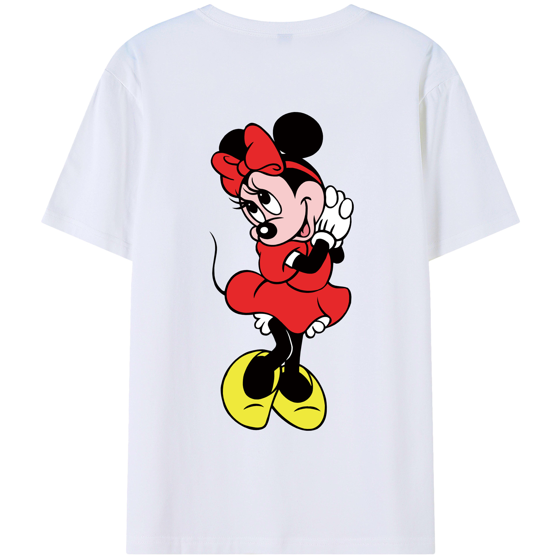 （画像用） ミッキーマウス Mickey Mouse レディース半袖Tシャツ(バックプリント)