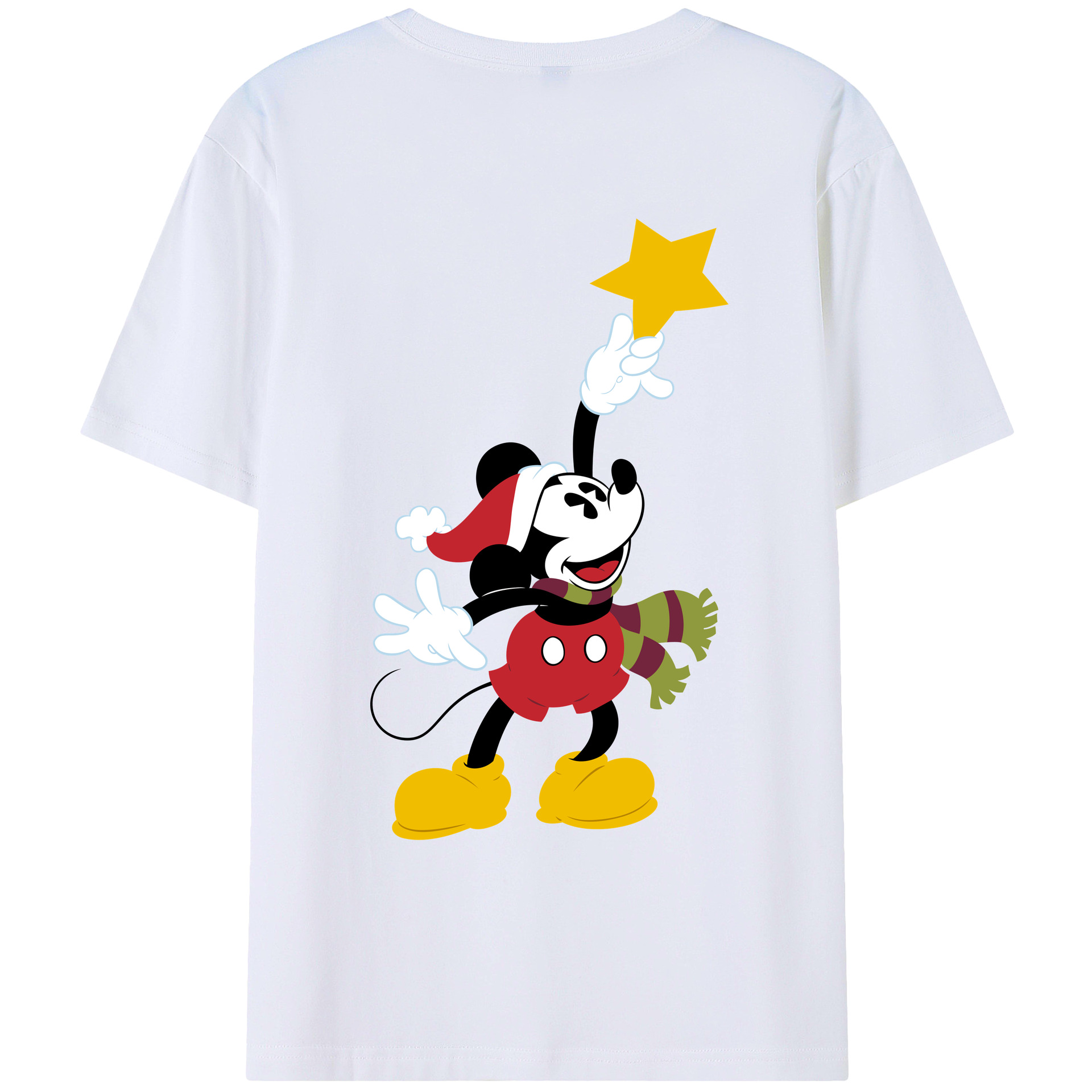 （画像用） ミッキーマウス Mickey Mouse レディース半袖Tシャツ(バックプリント)